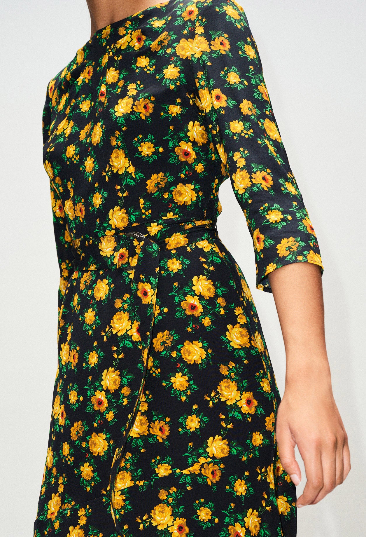 Robe longue soie imprimé fleuri Faume - seconde main