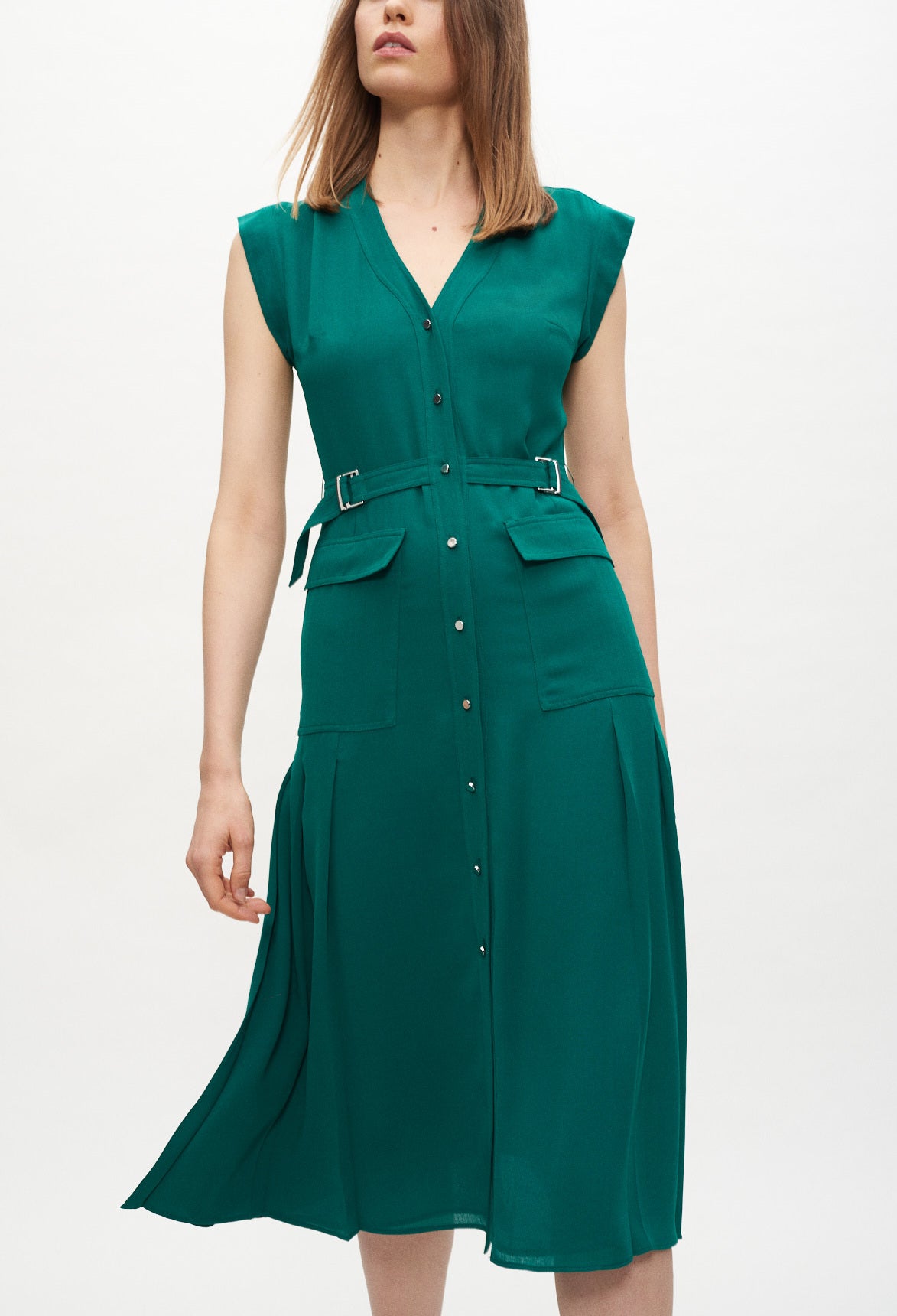 Robe sans manches vert bouteille Faume - seconde main