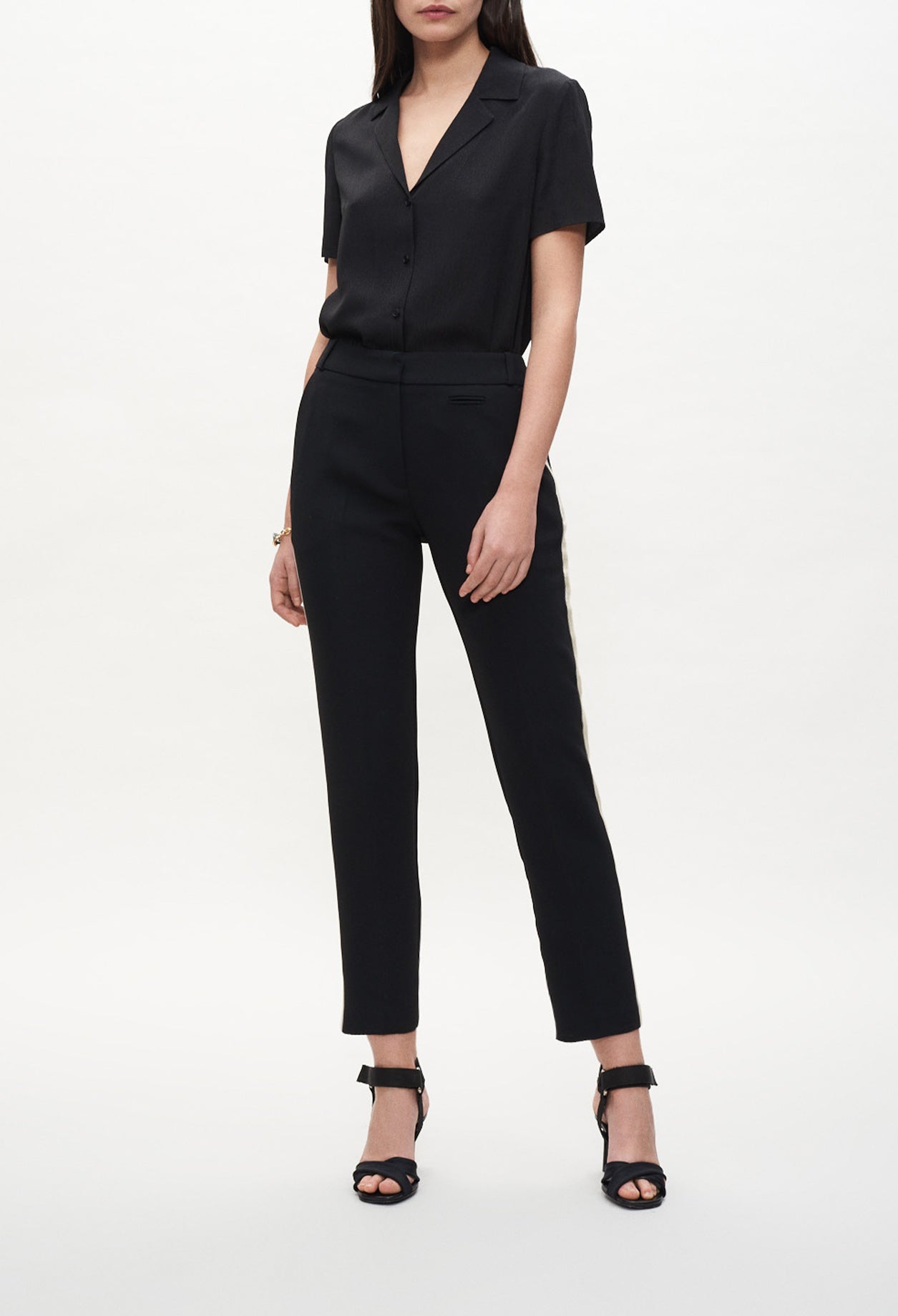 Pantalon de tailleur à coupe carotte Faume - seconde main