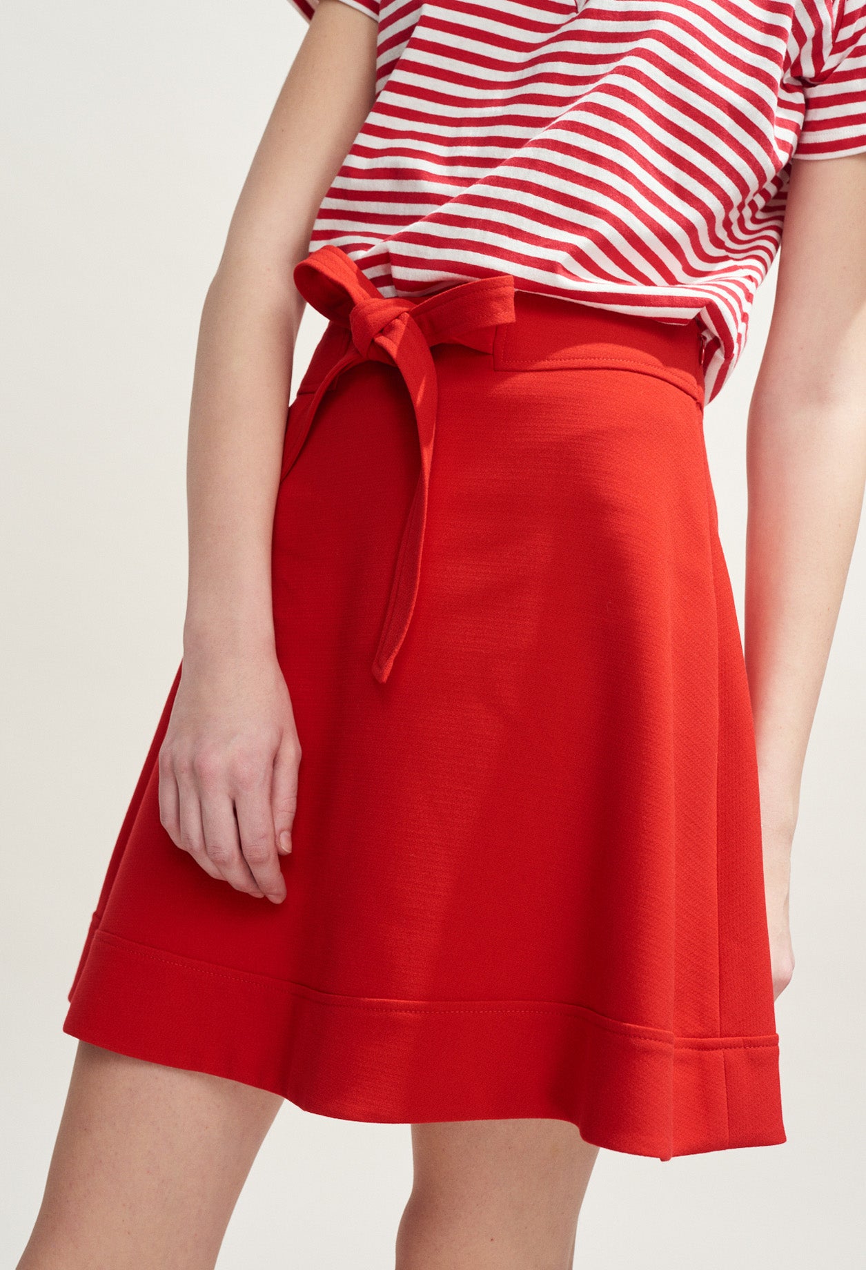 Jupe trapèze nouée à la taille Faume - seconde main