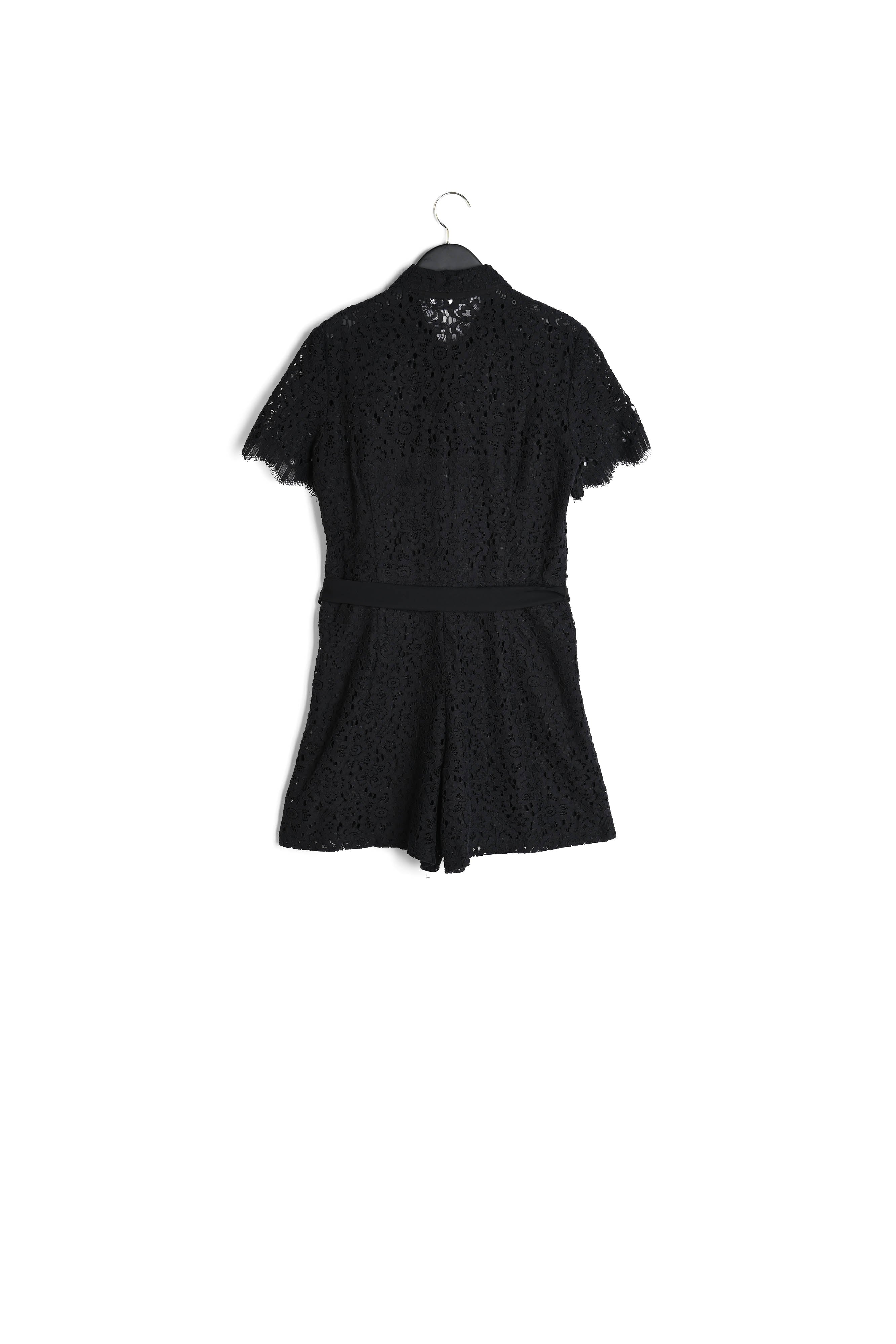 Combi-short en guipure noire Faume - seconde main