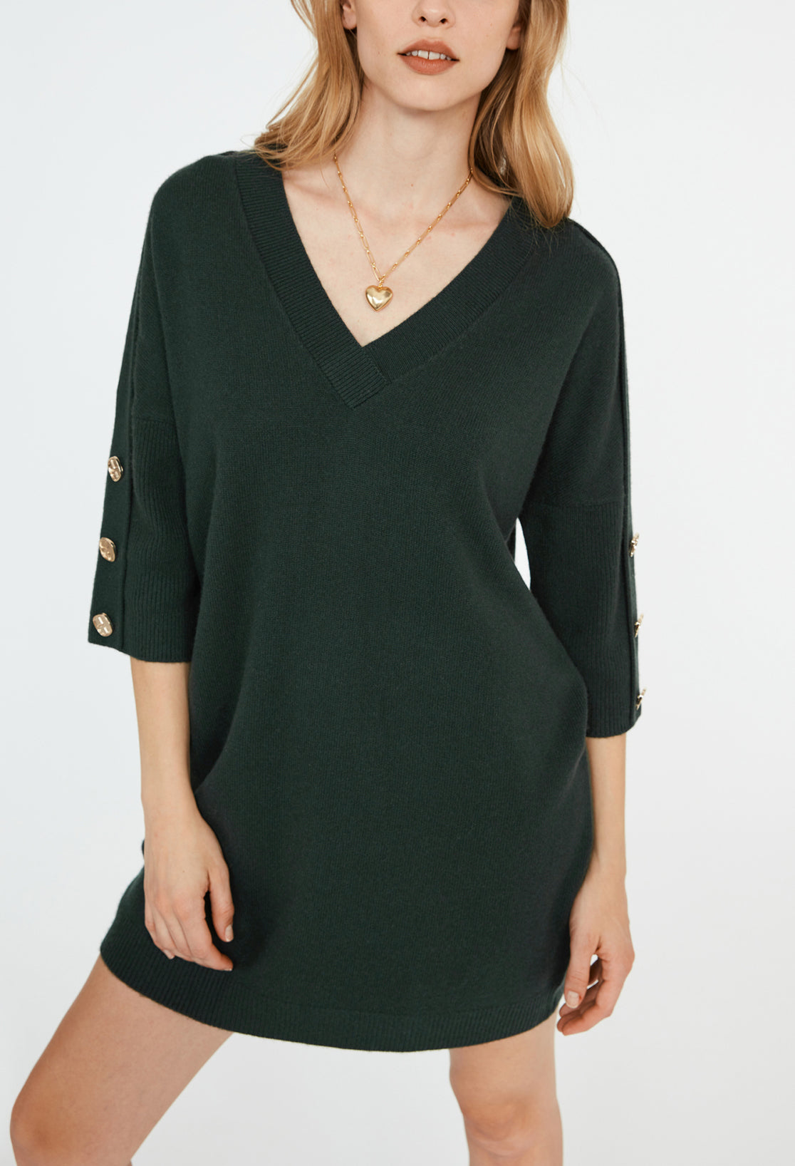 Robe pull col V Faume - seconde main