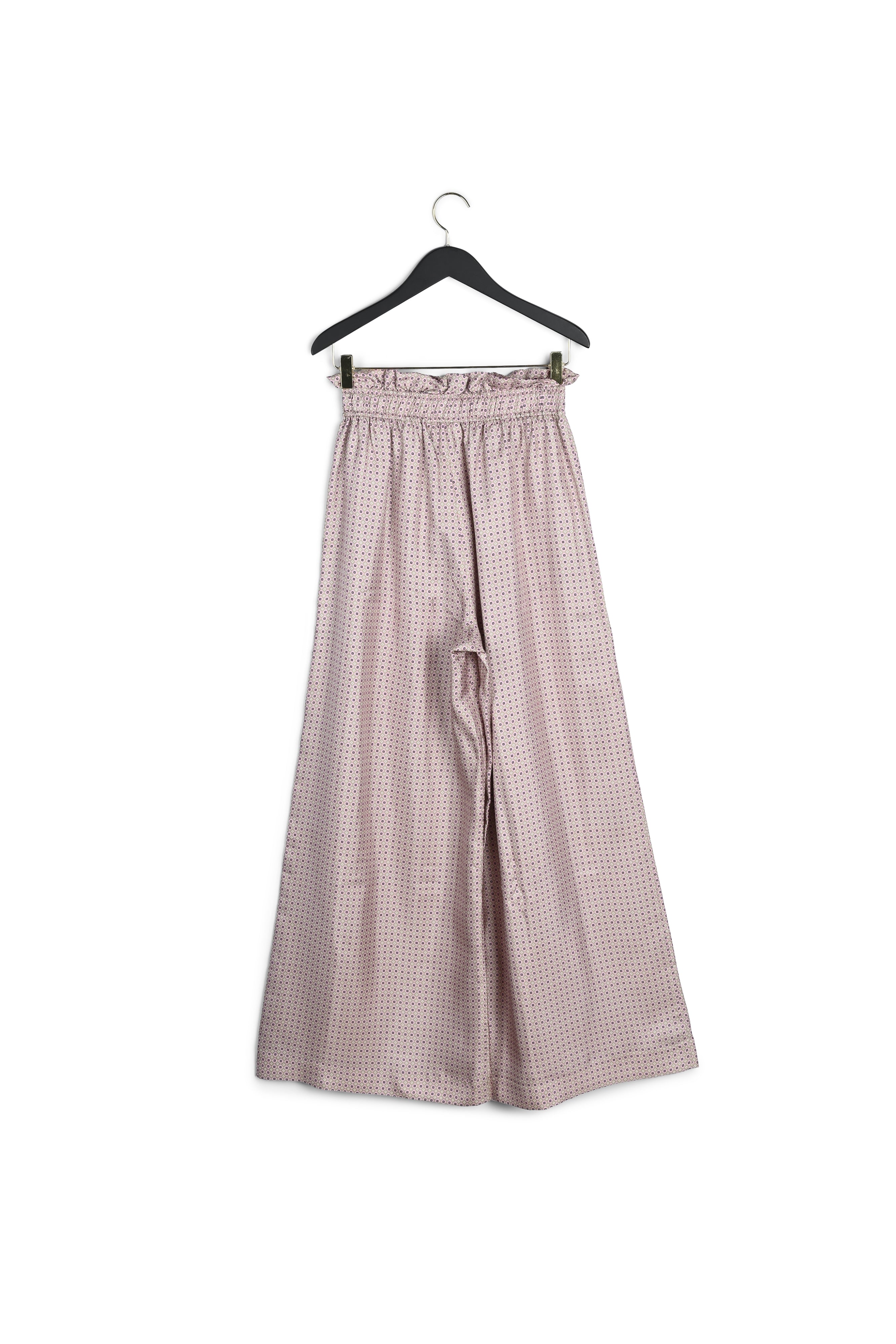 Pantalon large soie rose Faume - seconde main