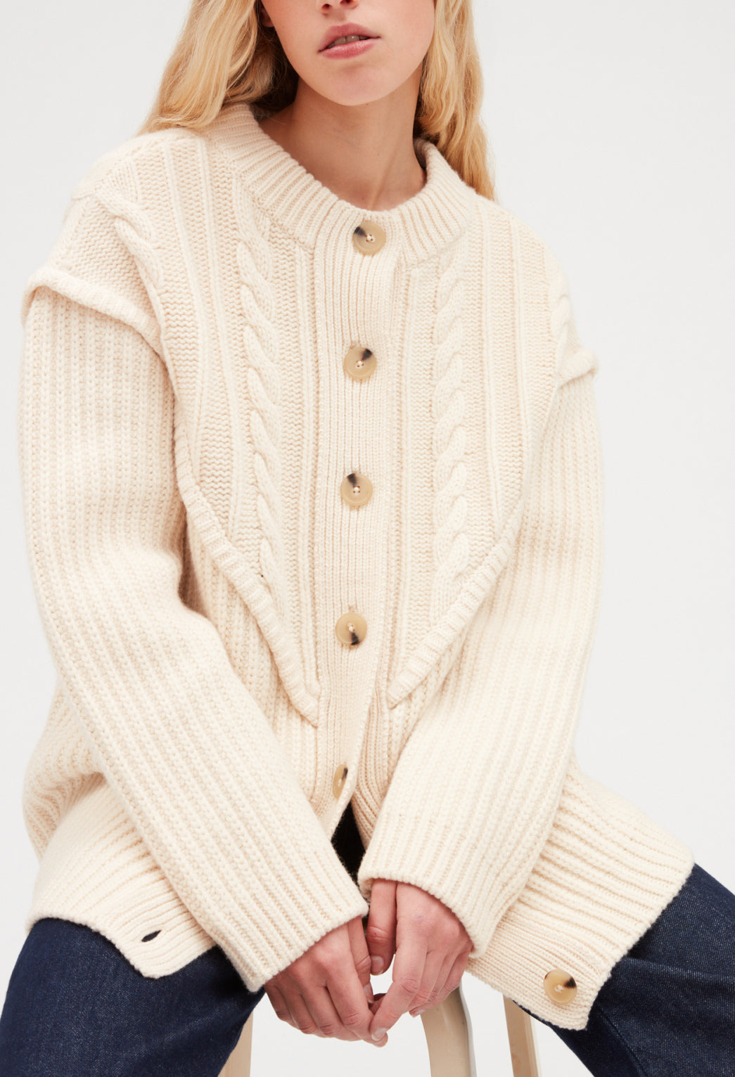 Gilet boutonné laine Faume - seconde main