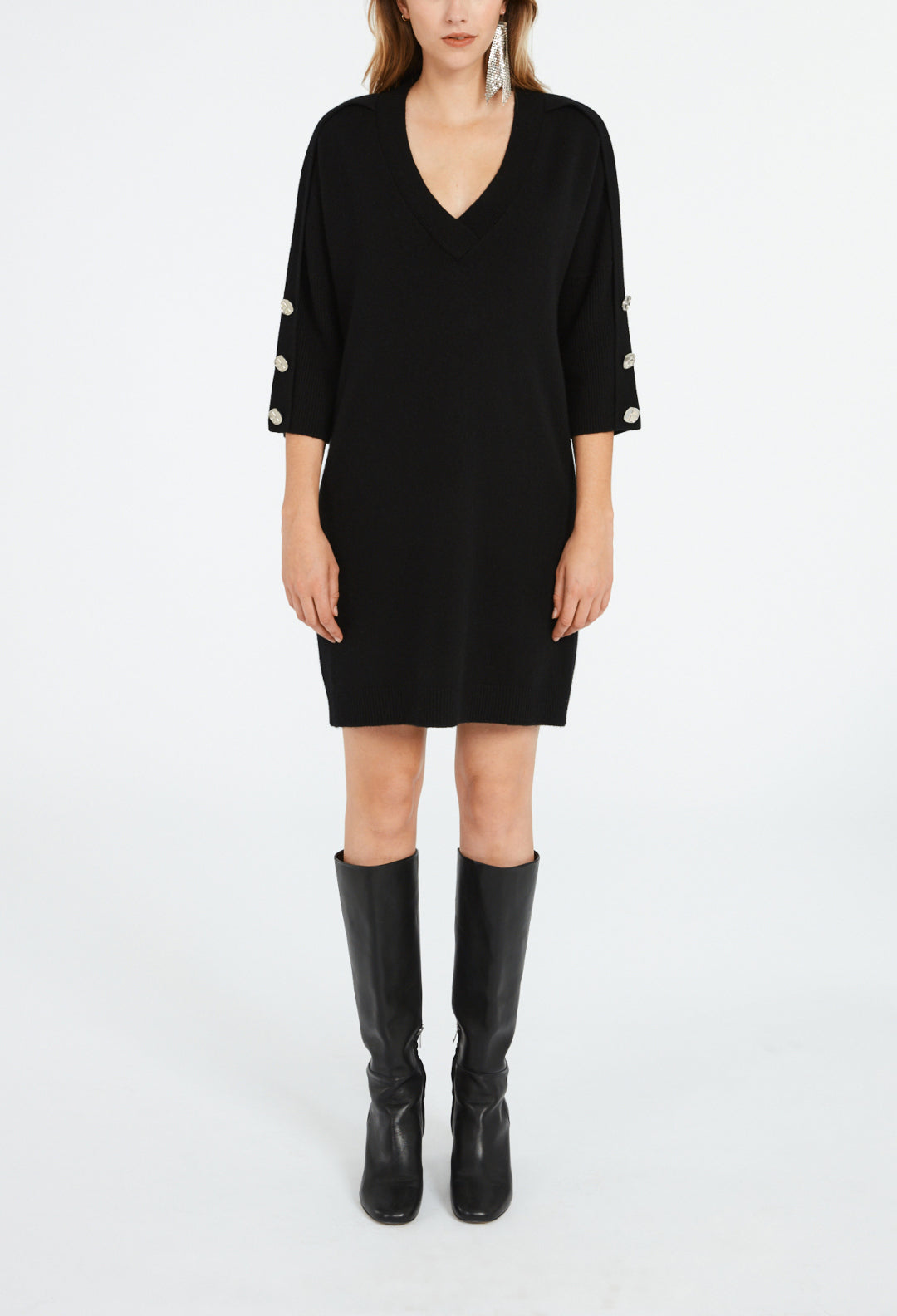 Robe pull col V Faume - seconde main