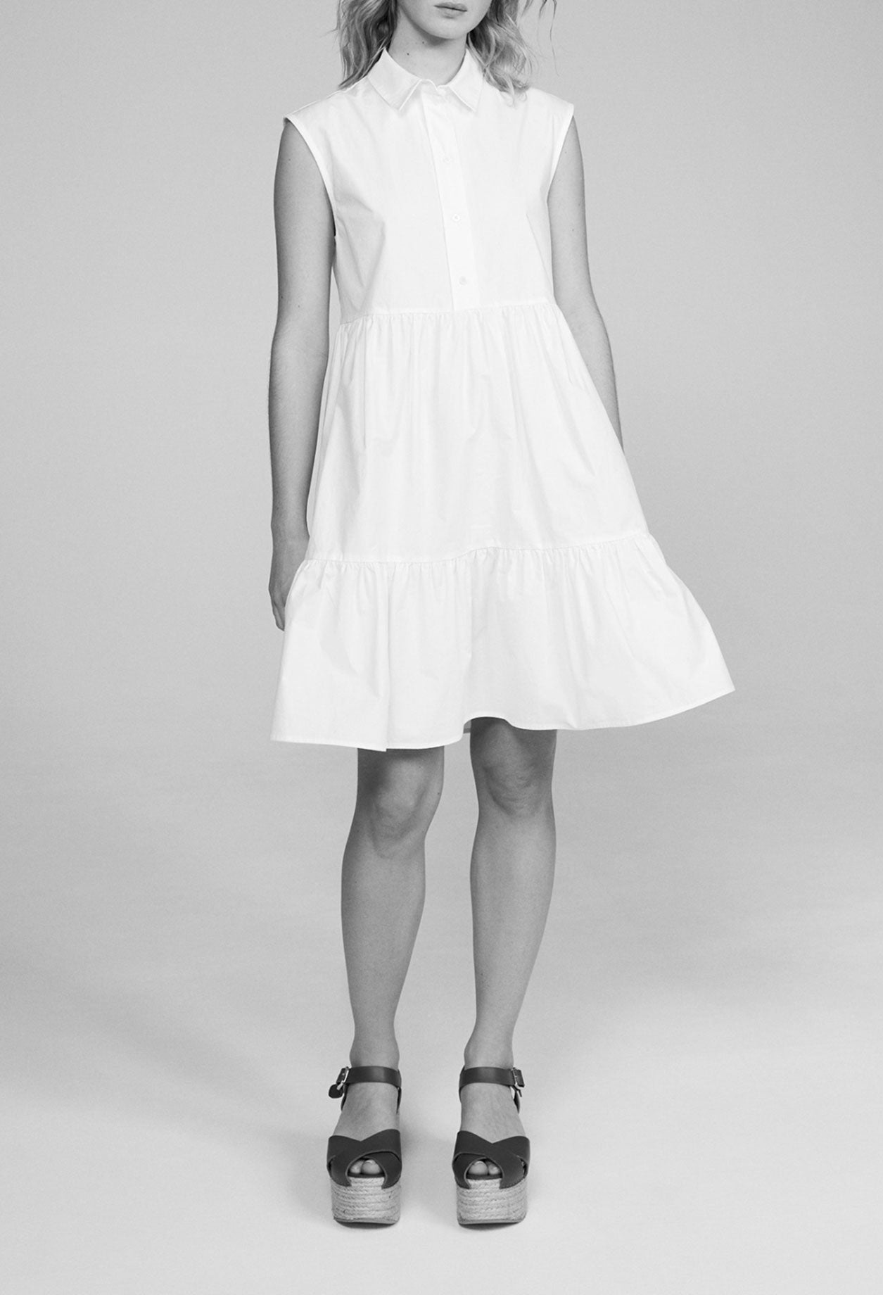 Robe sans manches évasée en coton bio Faume - seconde main