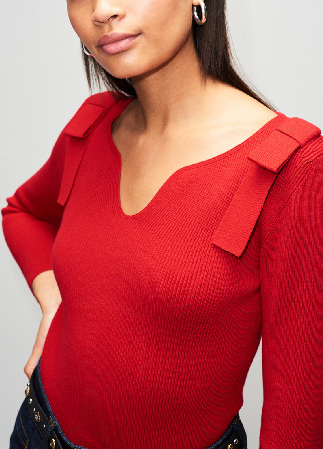 Pull ajusté à détails épaules Faume - seconde main