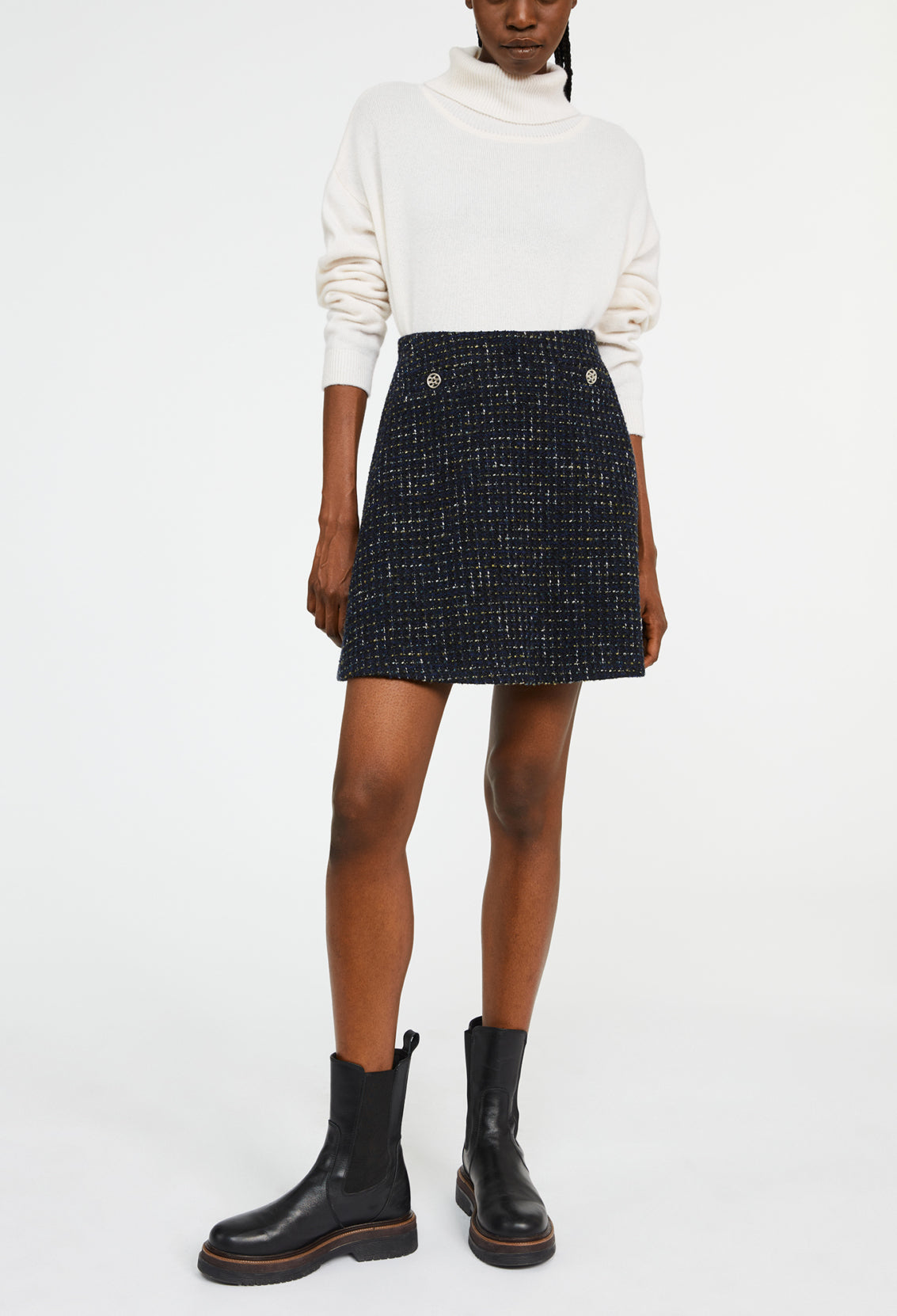 Jupe trapéze tweed Faume - seconde main