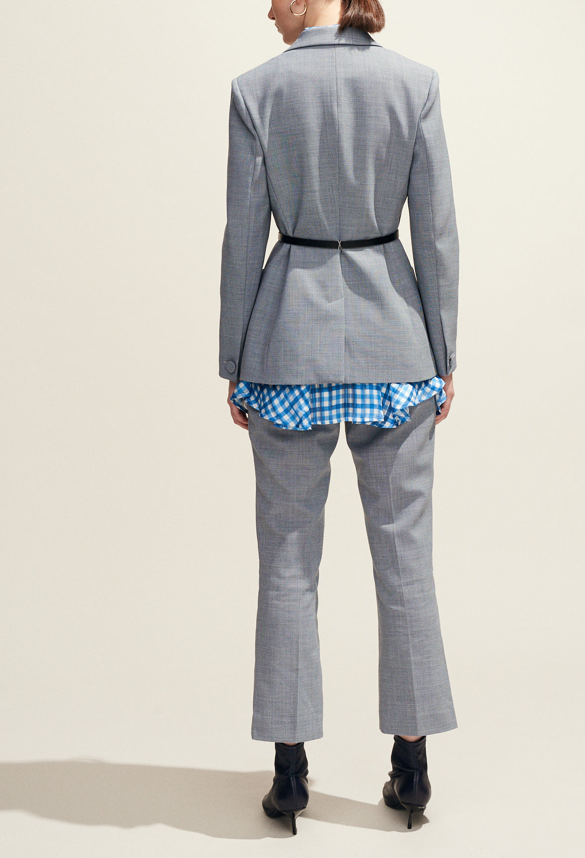 Veste tailleur gris chiné Faume - seconde main