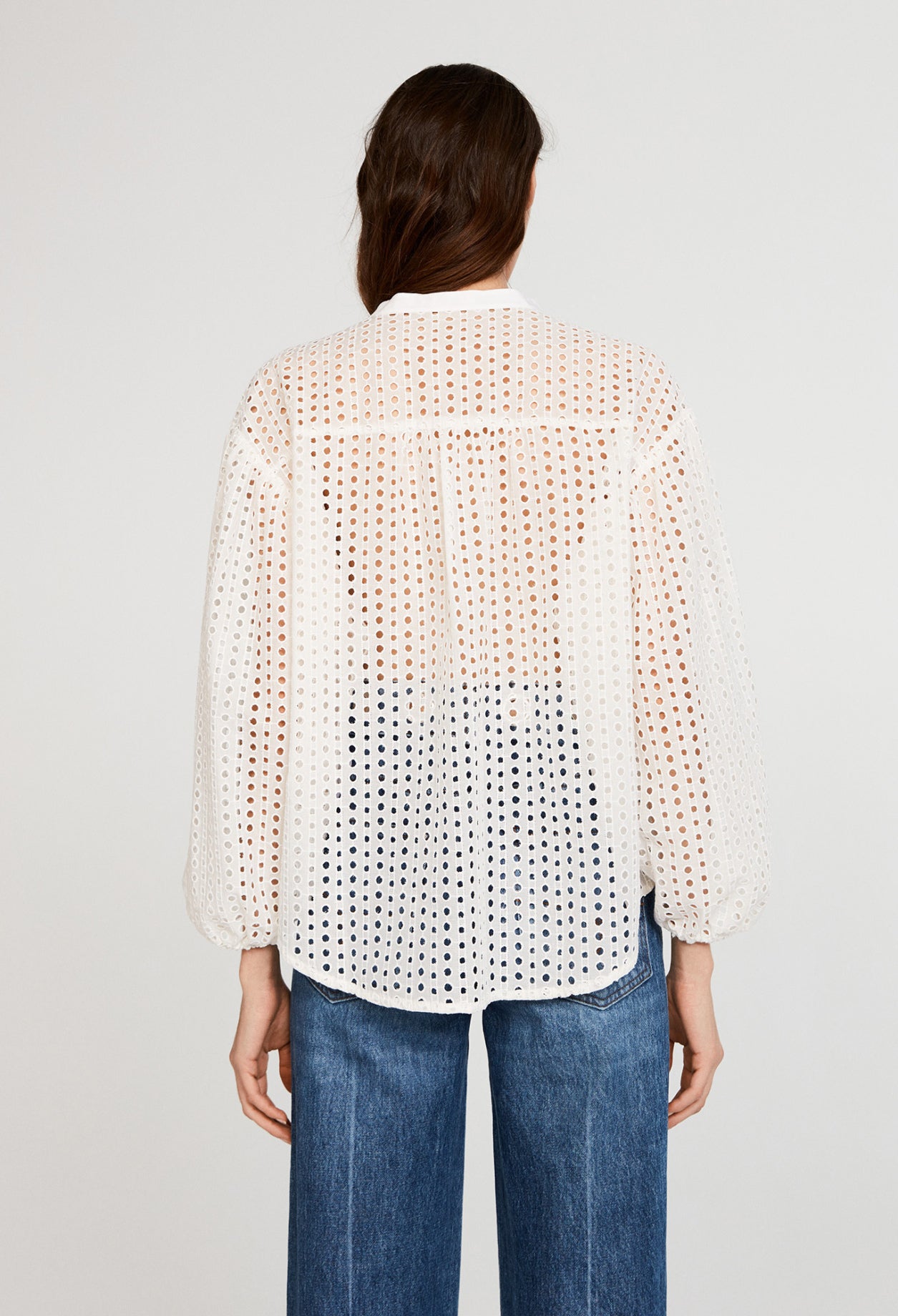 Blouse ajourée en coton biologique Faume - seconde main