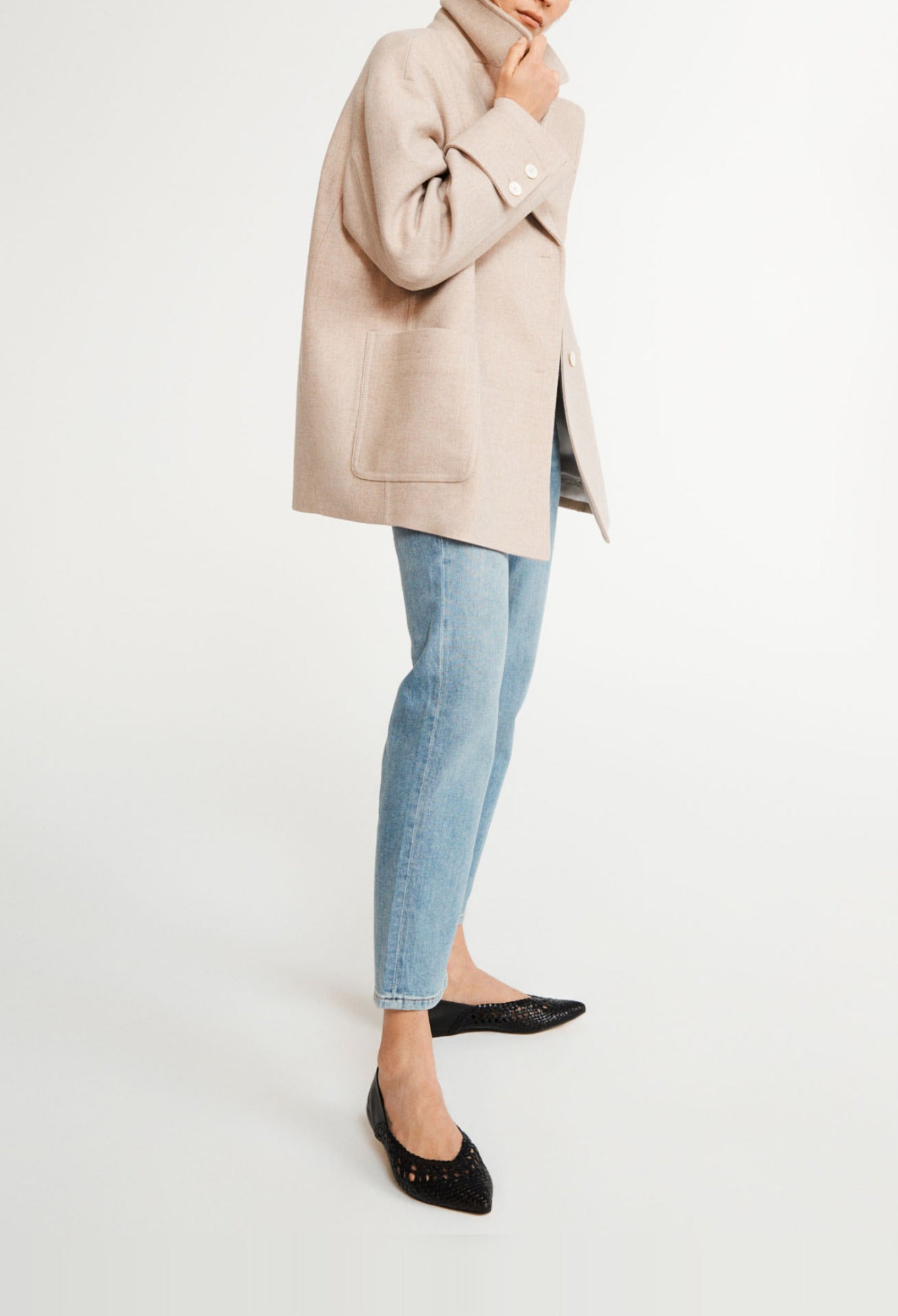 Caban oversized en laine Faume - seconde main