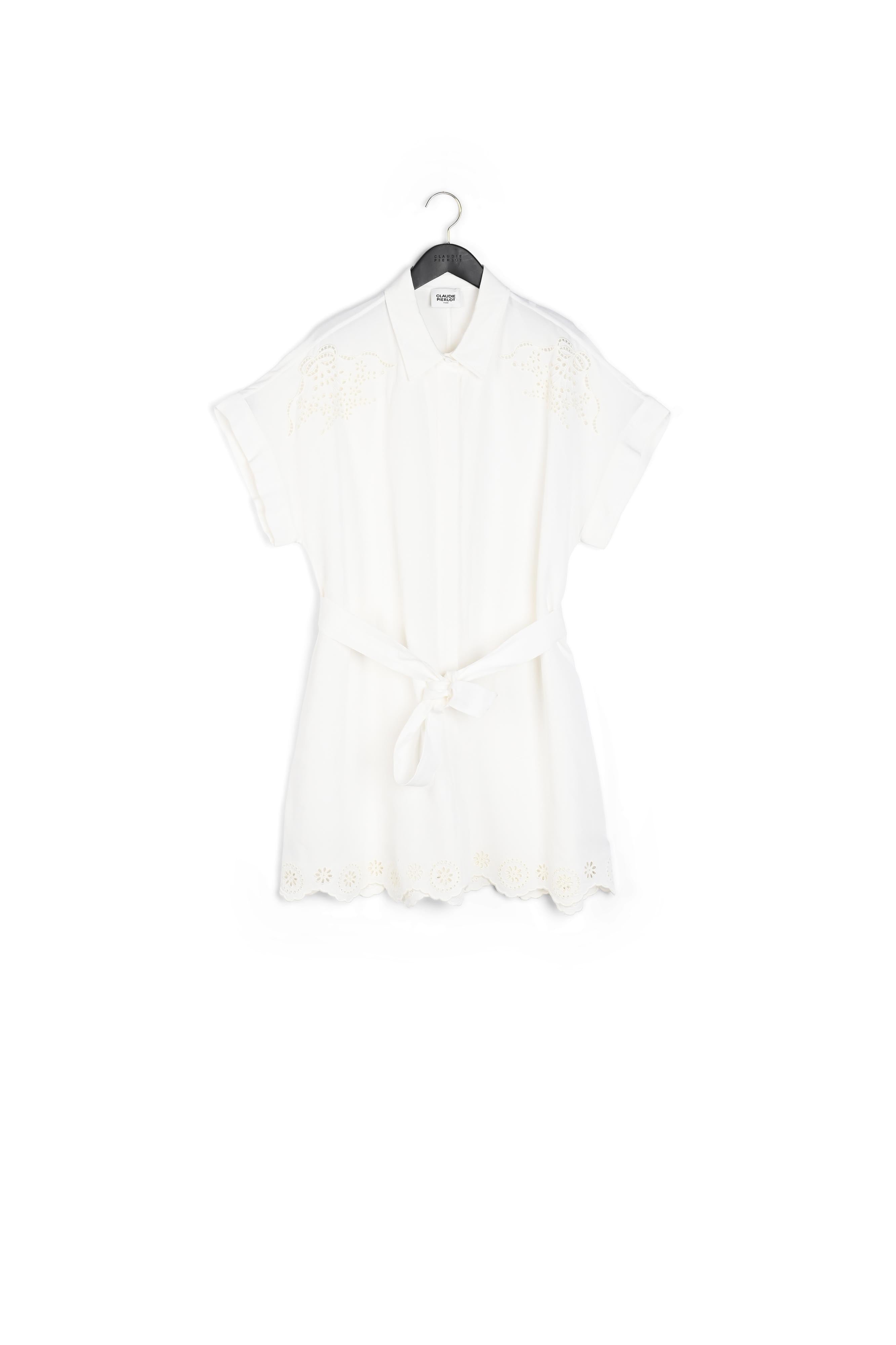 Robe chemise courte broderie anglaise Faume - seconde main