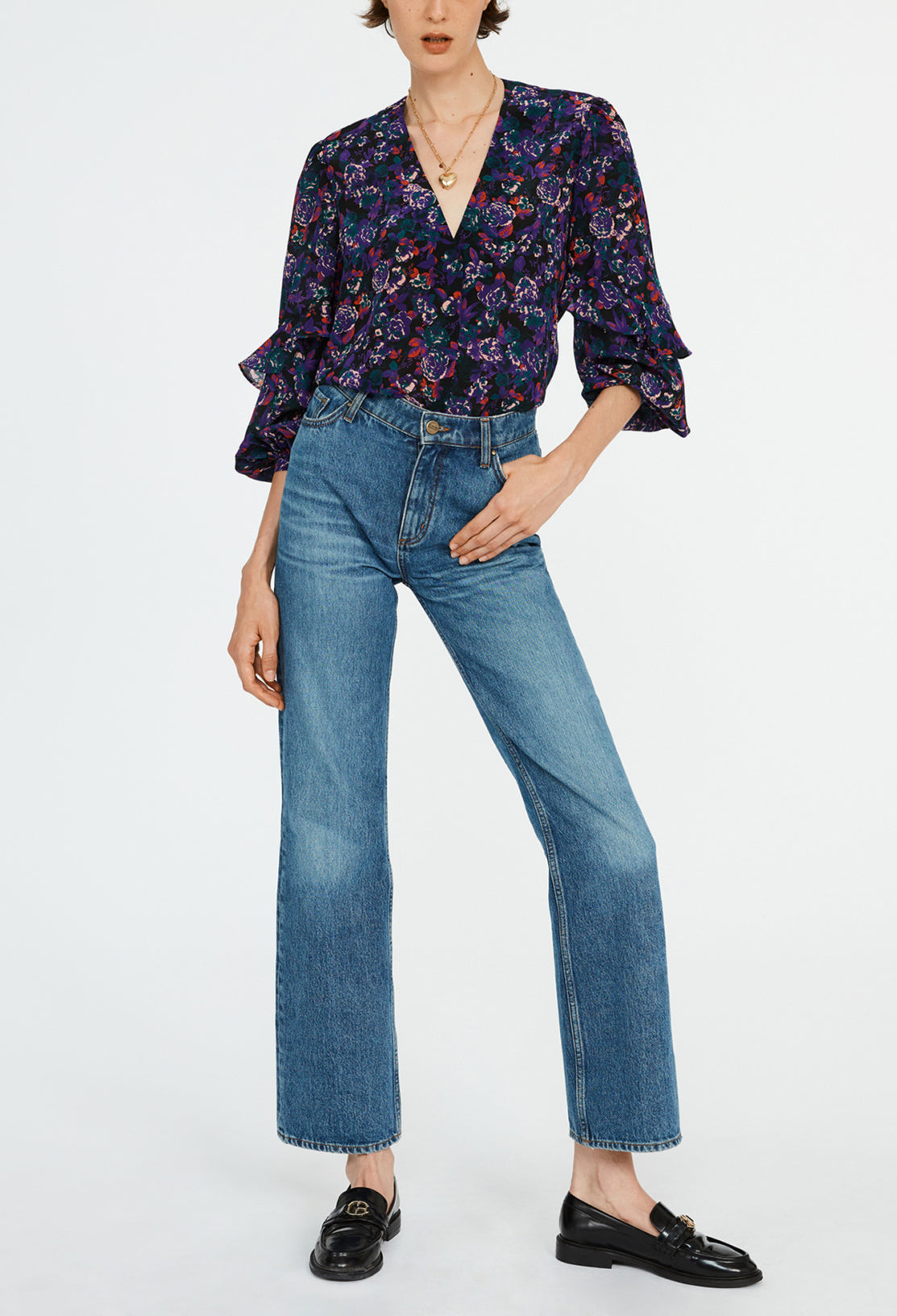 Blouse imprimé soie Faume - seconde main