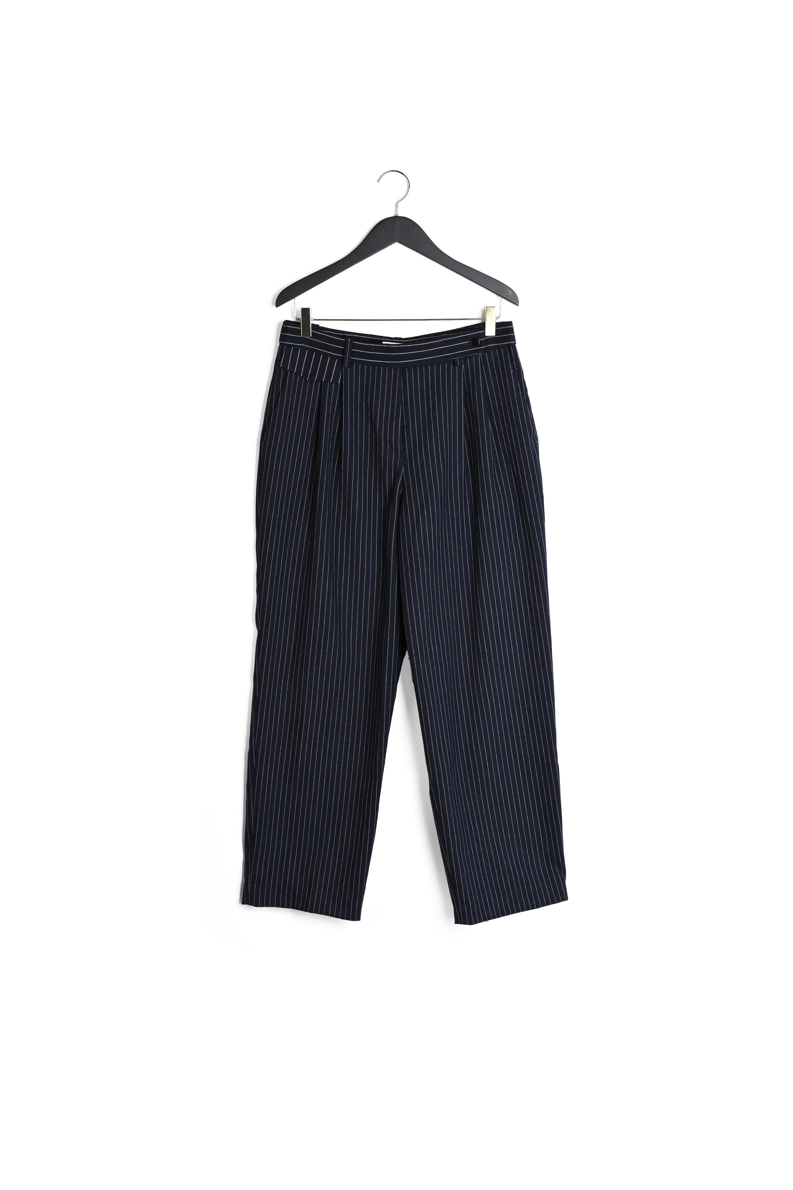 Pantalon de tailleur rayé Faume - seconde main