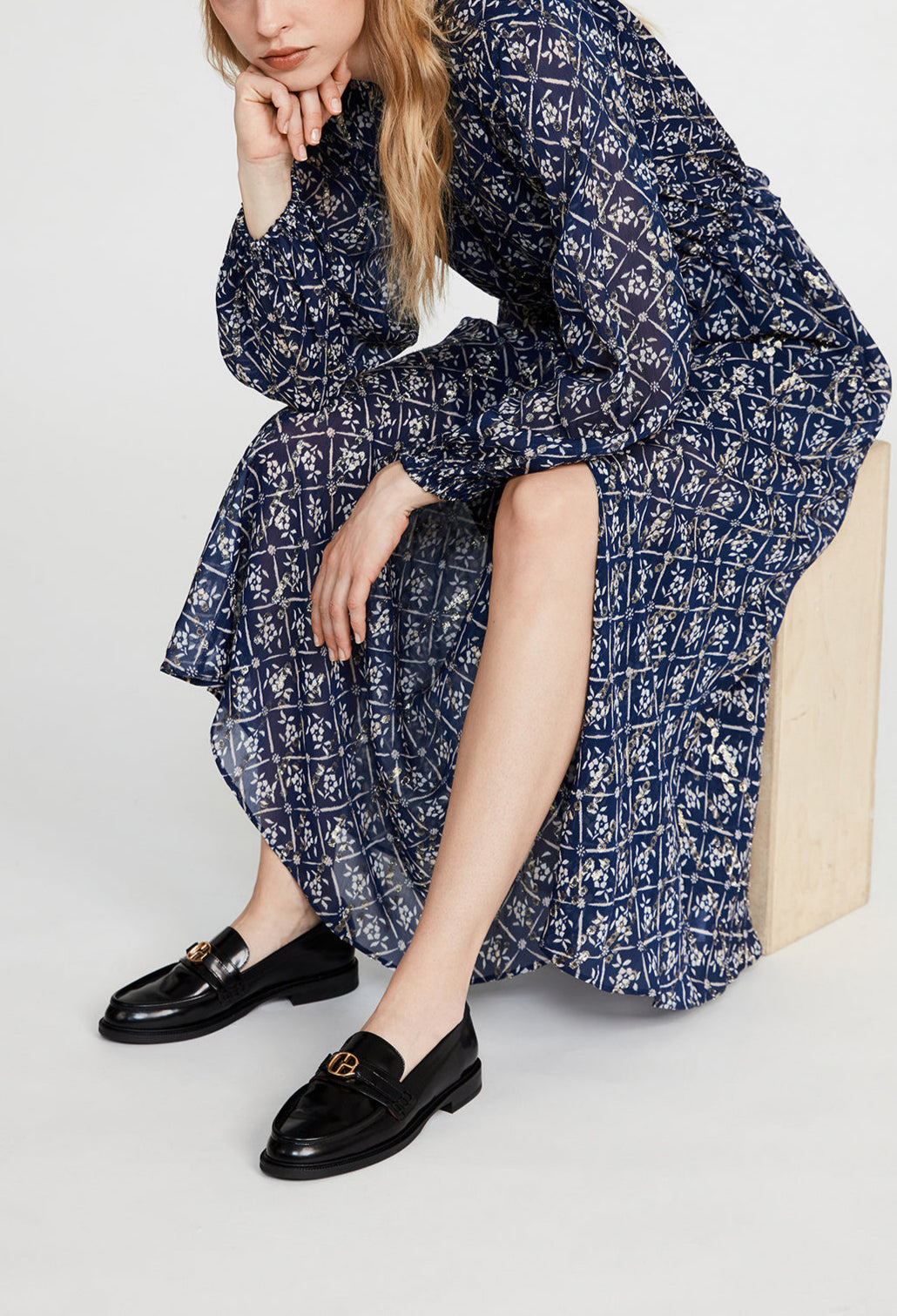 Robe longue à motifs fleuris Faume - seconde main