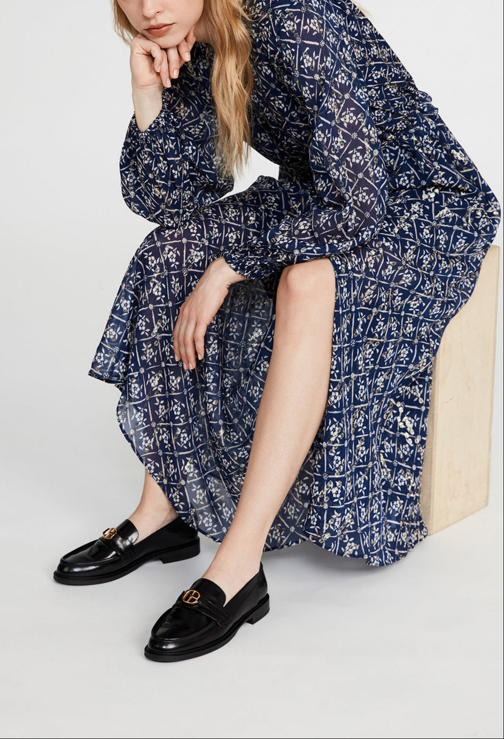 Robe longue à motifs fleuris Faume - seconde main