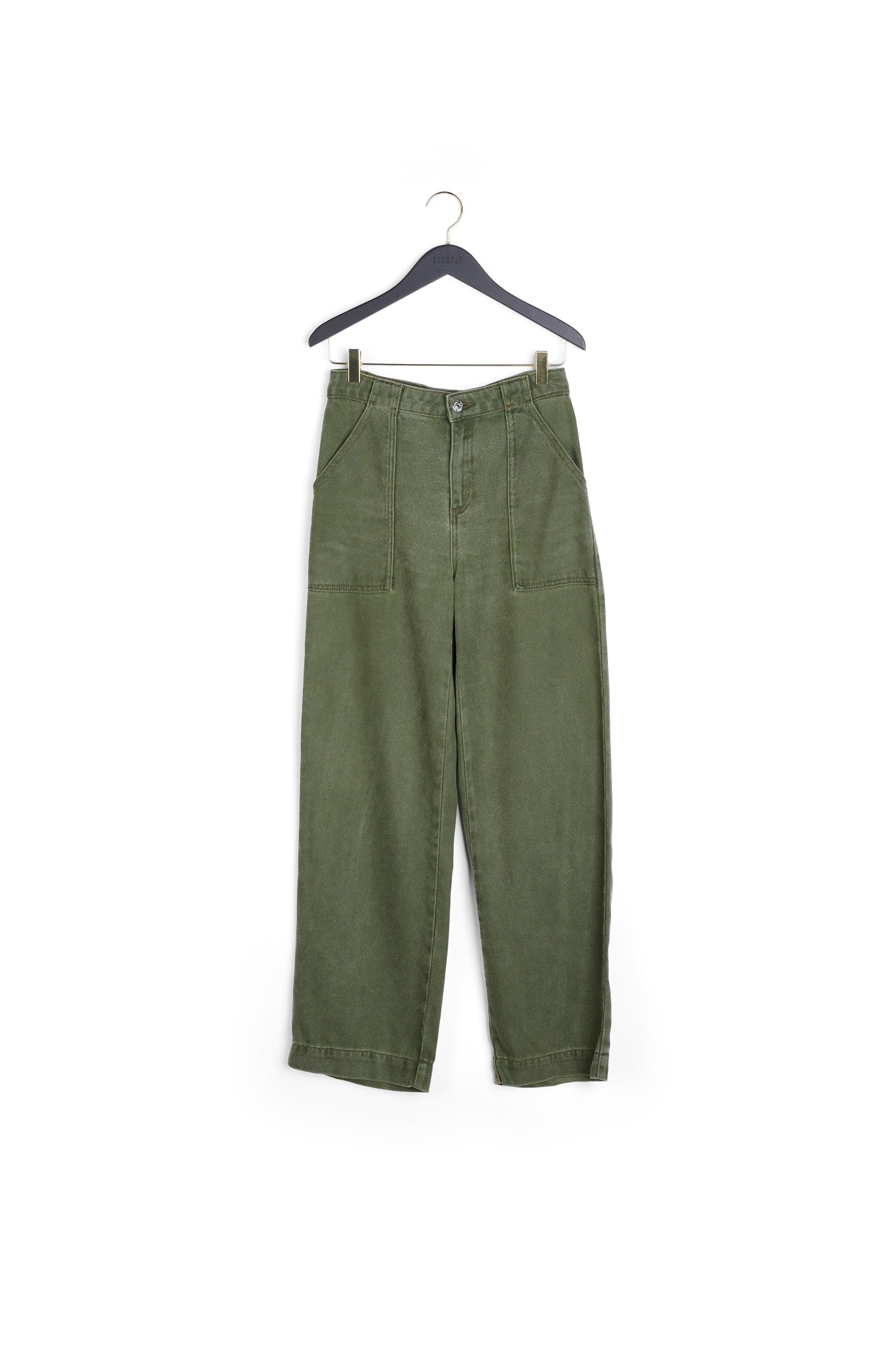 Pantalon cargo large kaki Faume - seconde main