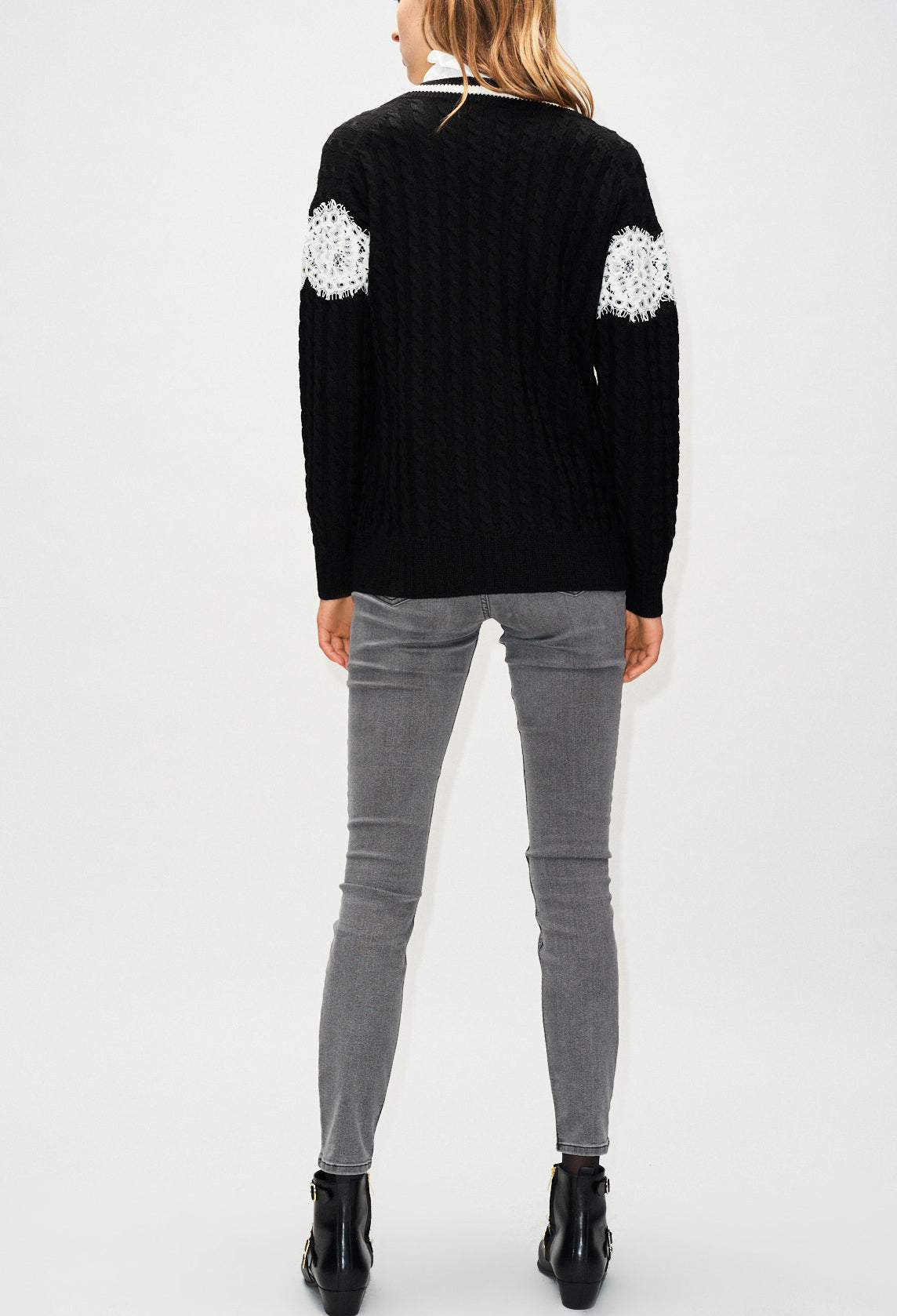 Cardigan détail dentelle Faume - seconde main