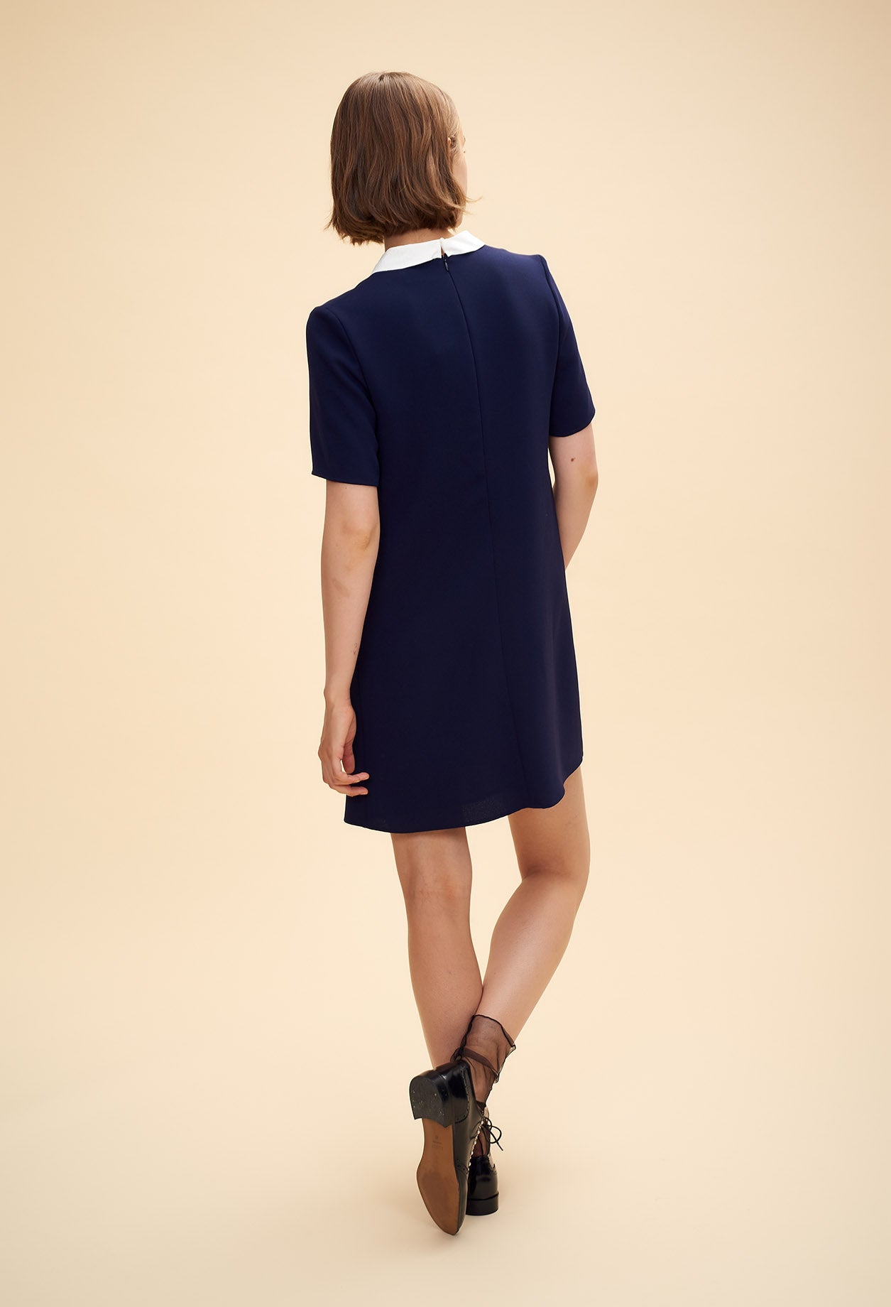 Robe détail plastron boutons bijoux Faume - seconde main