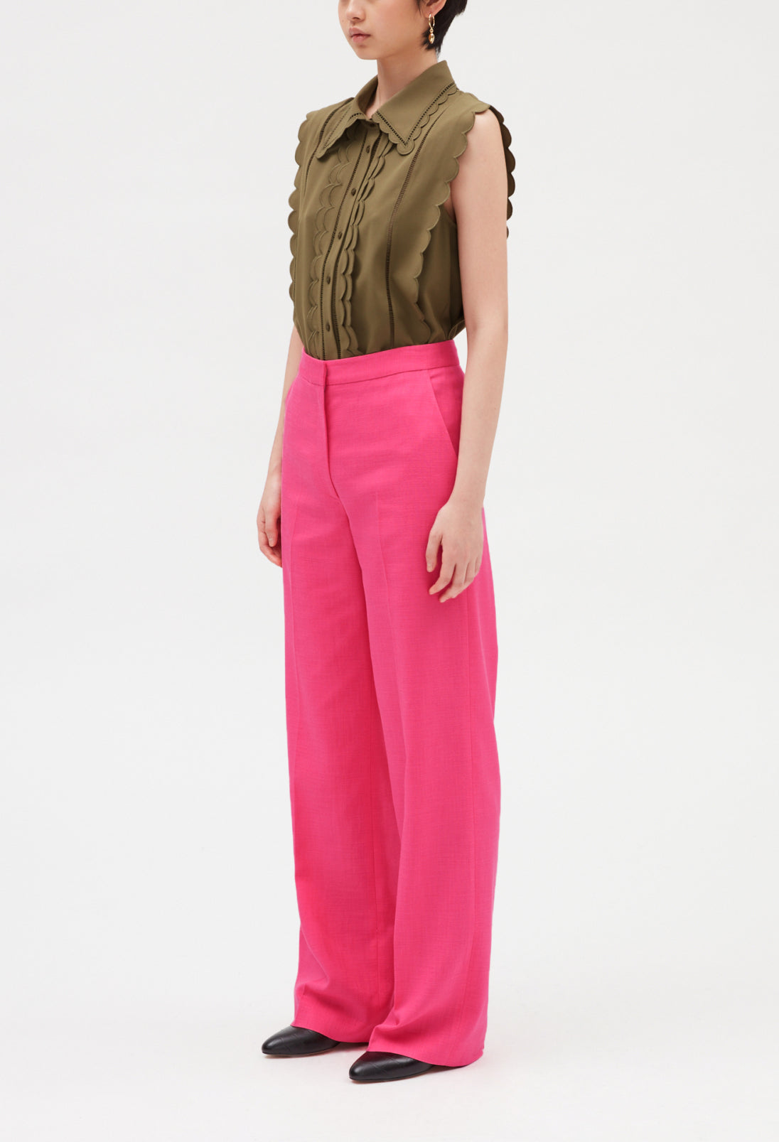 Chemise festonnée sans manches Faume - seconde main