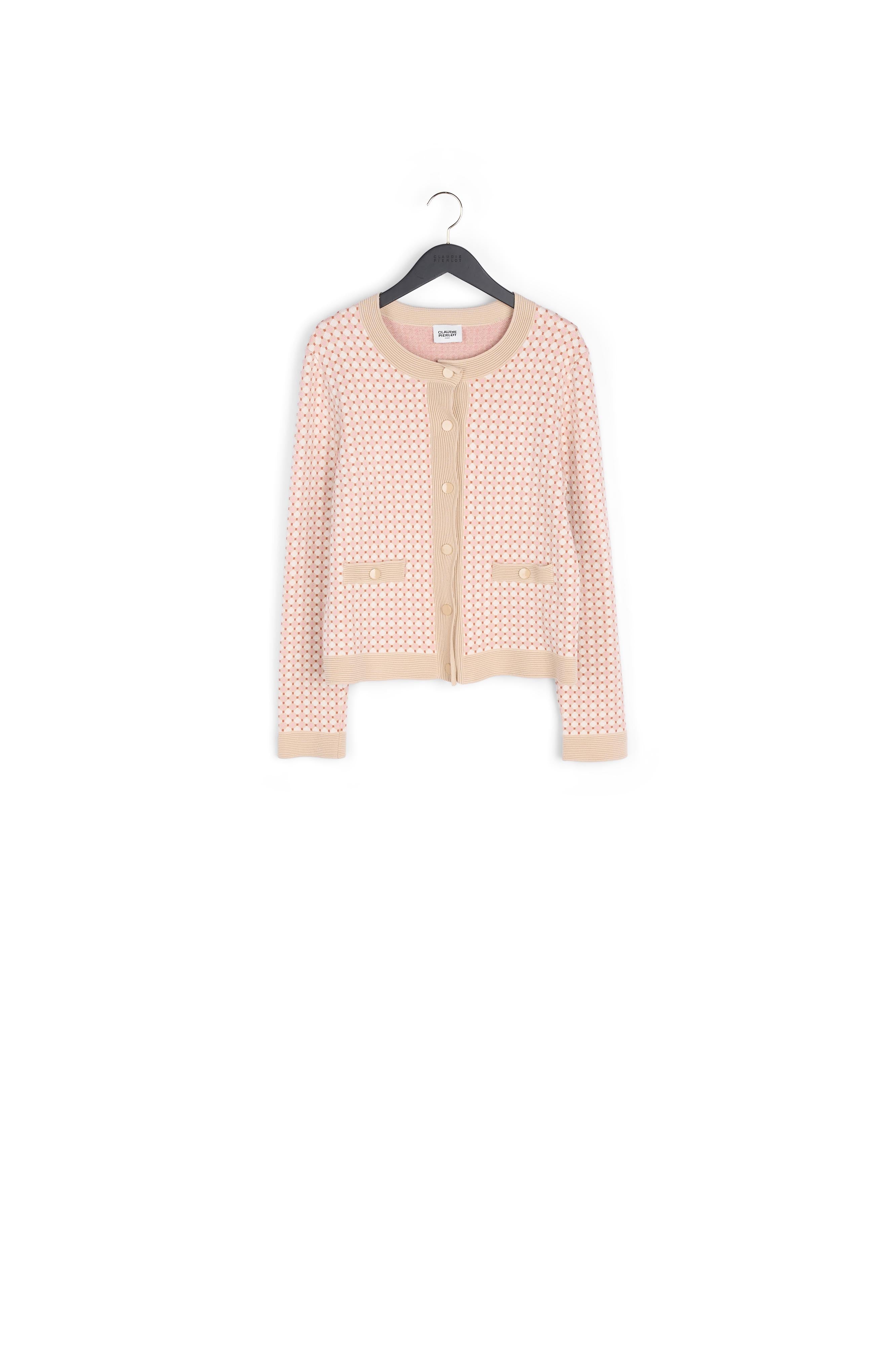 Cardigan maille à motifs Faume - seconde main