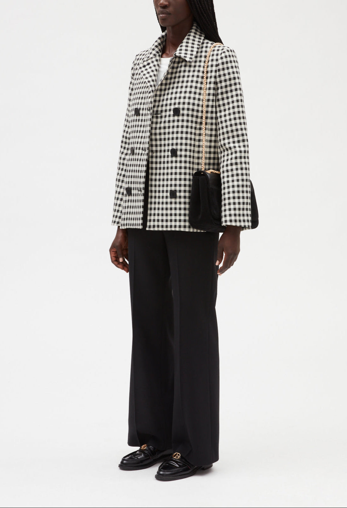 Manteau carreaux bicolore Faume - seconde main