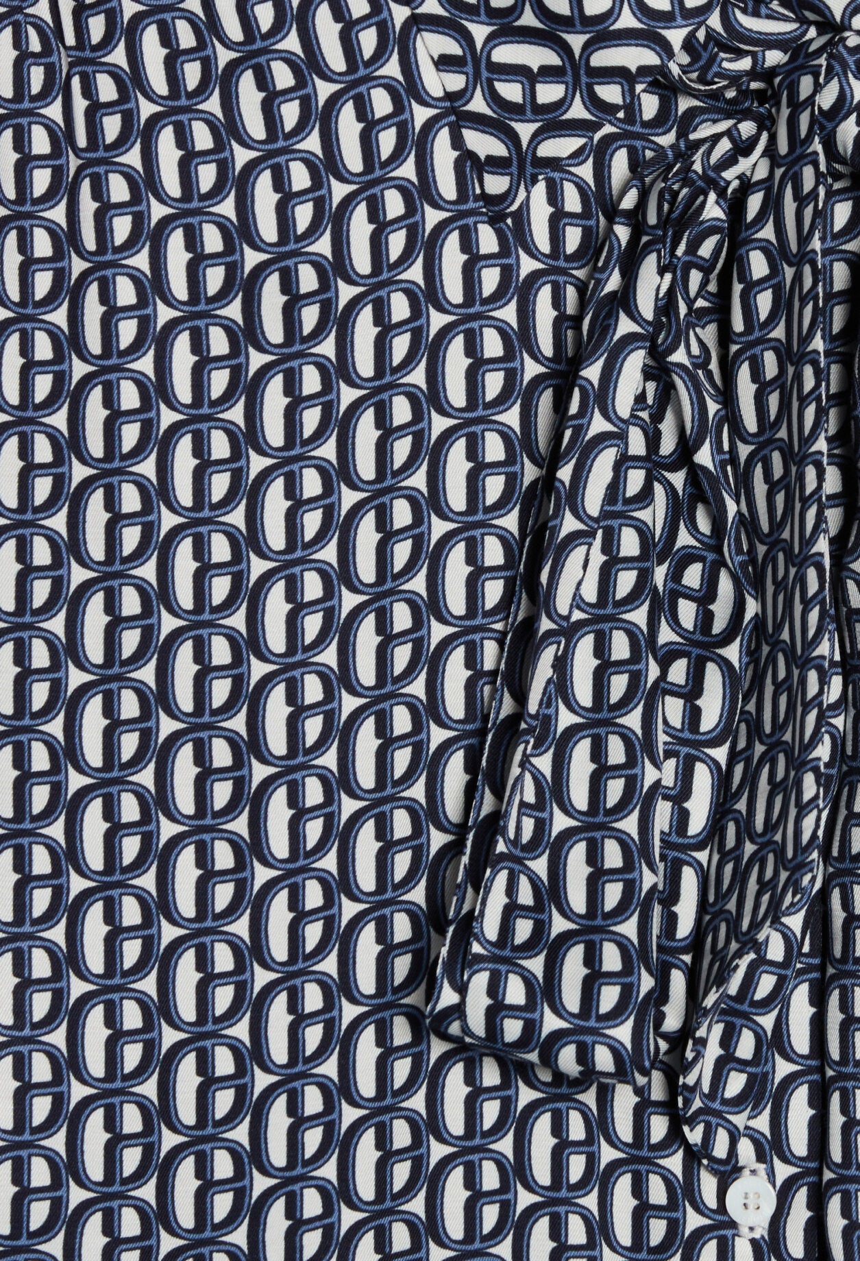 Chemise col lavallière amovible bleu Faume - seconde main