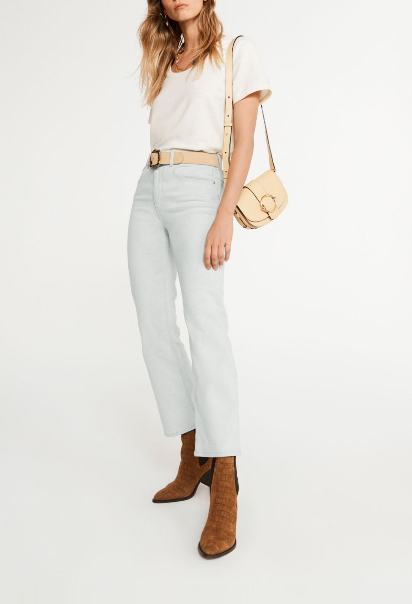 Jean délavé cropped Faume - seconde main