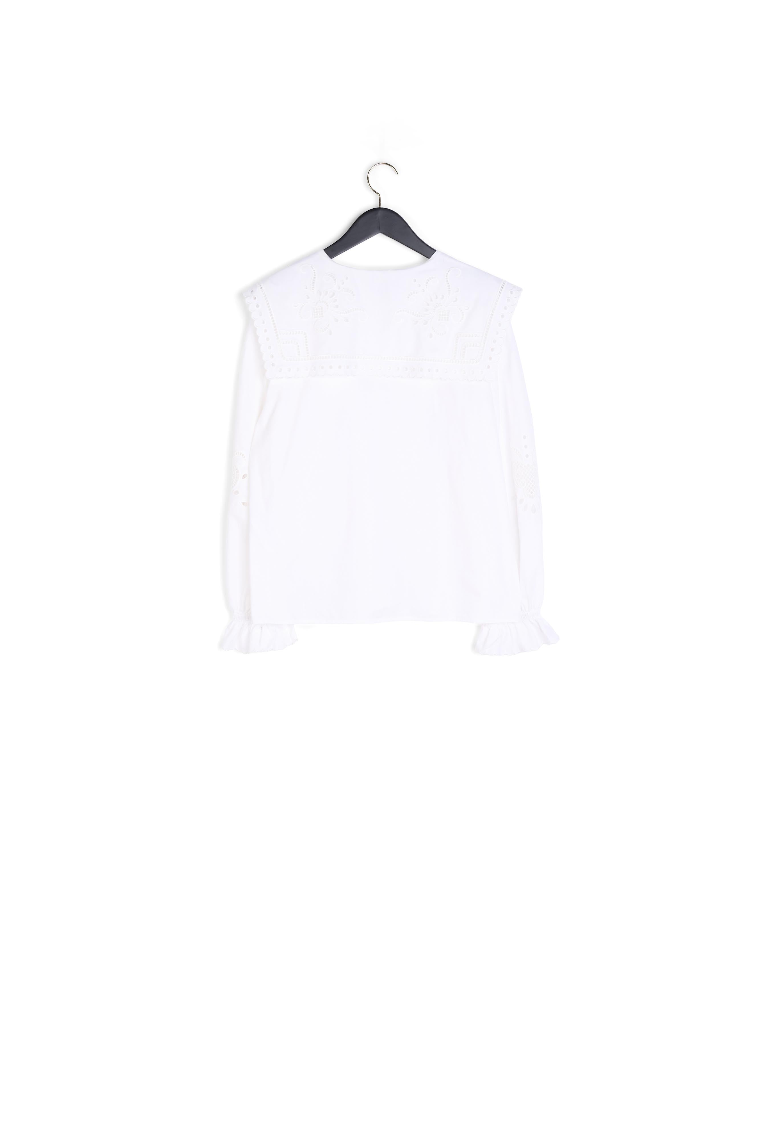 Chemise lin col brodé Faume - seconde main