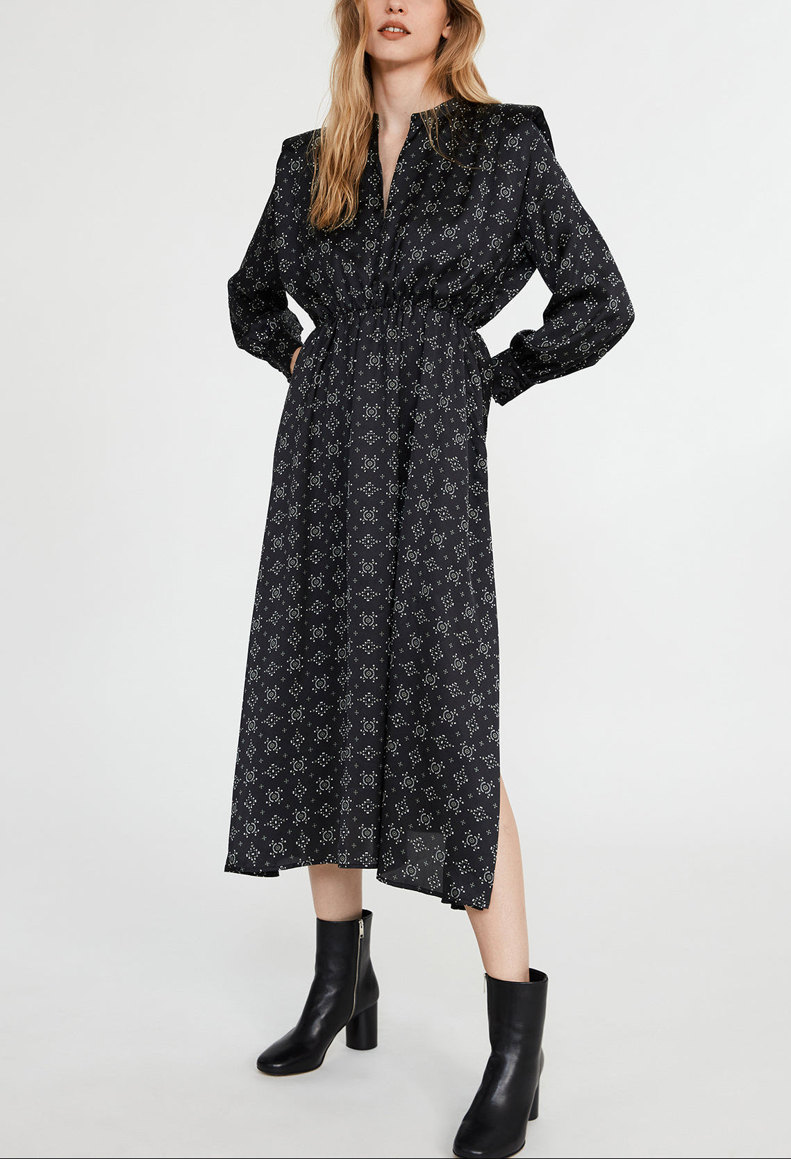 Robe longue à motifs géométrique Faume - seconde main