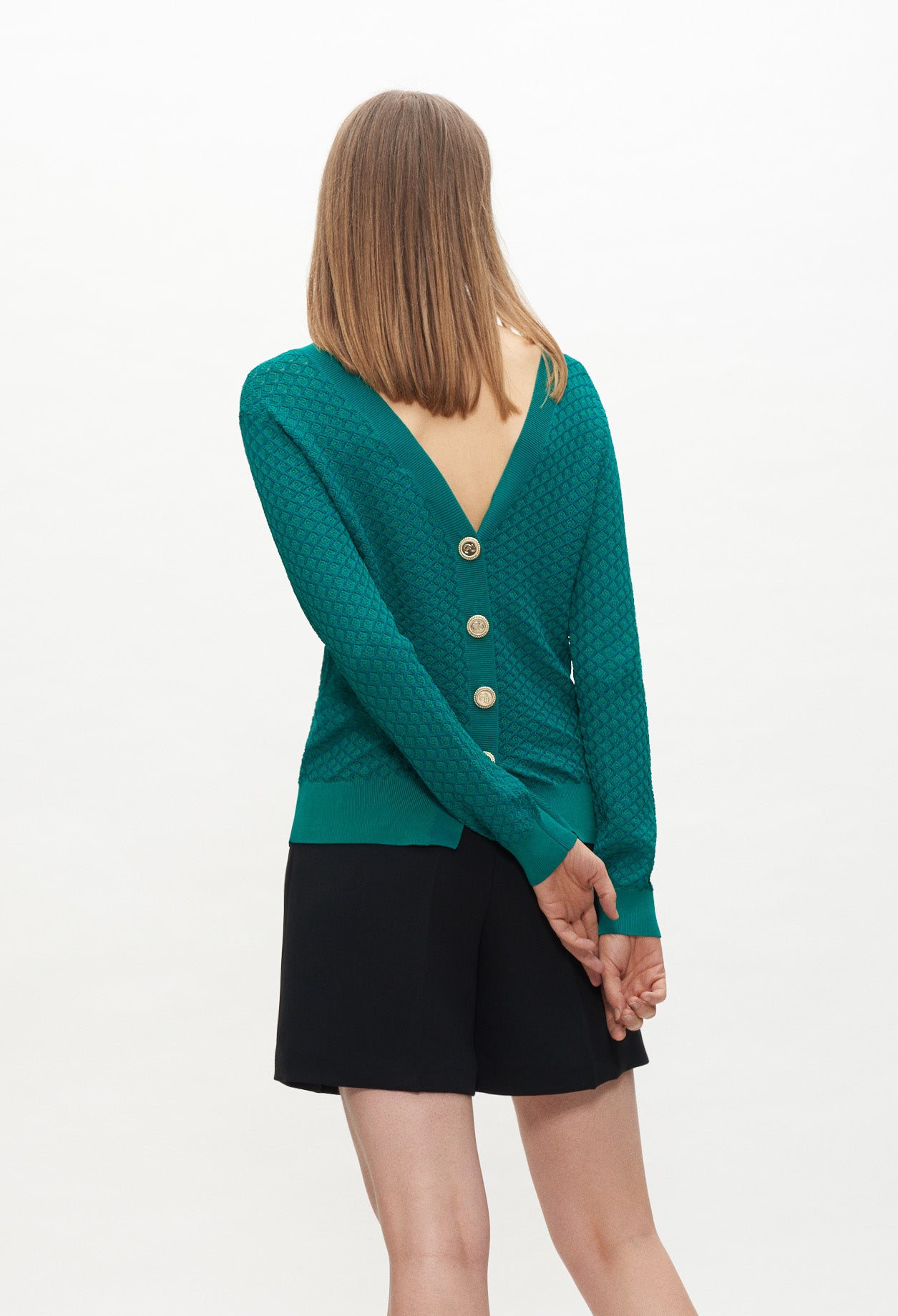 Cardigan à boutons dorés Faume - seconde main