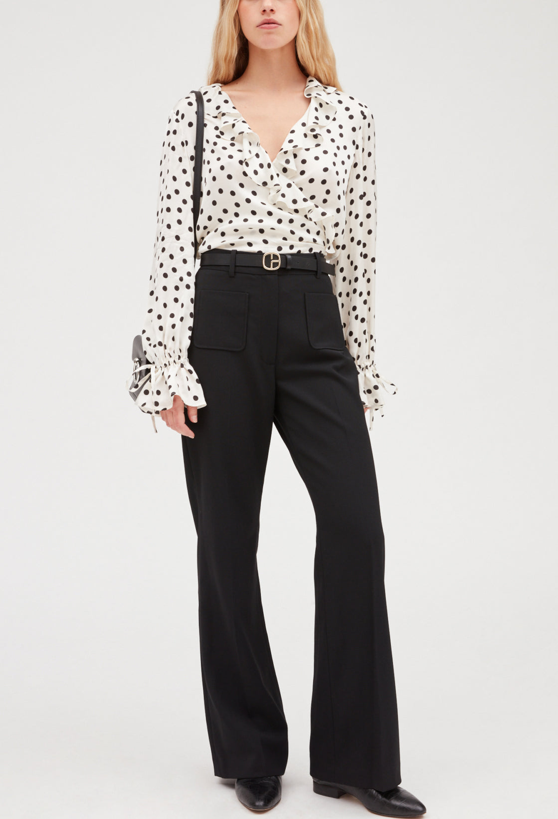 Blouse volantée pois Faume - seconde main