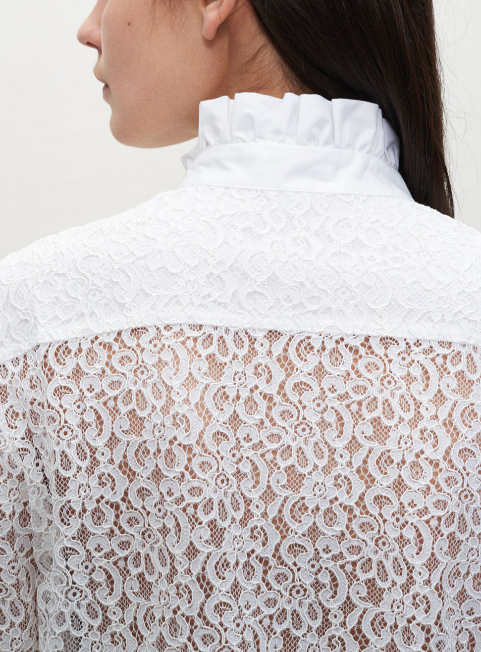 Chemise écrue en dentelle Faume - seconde main