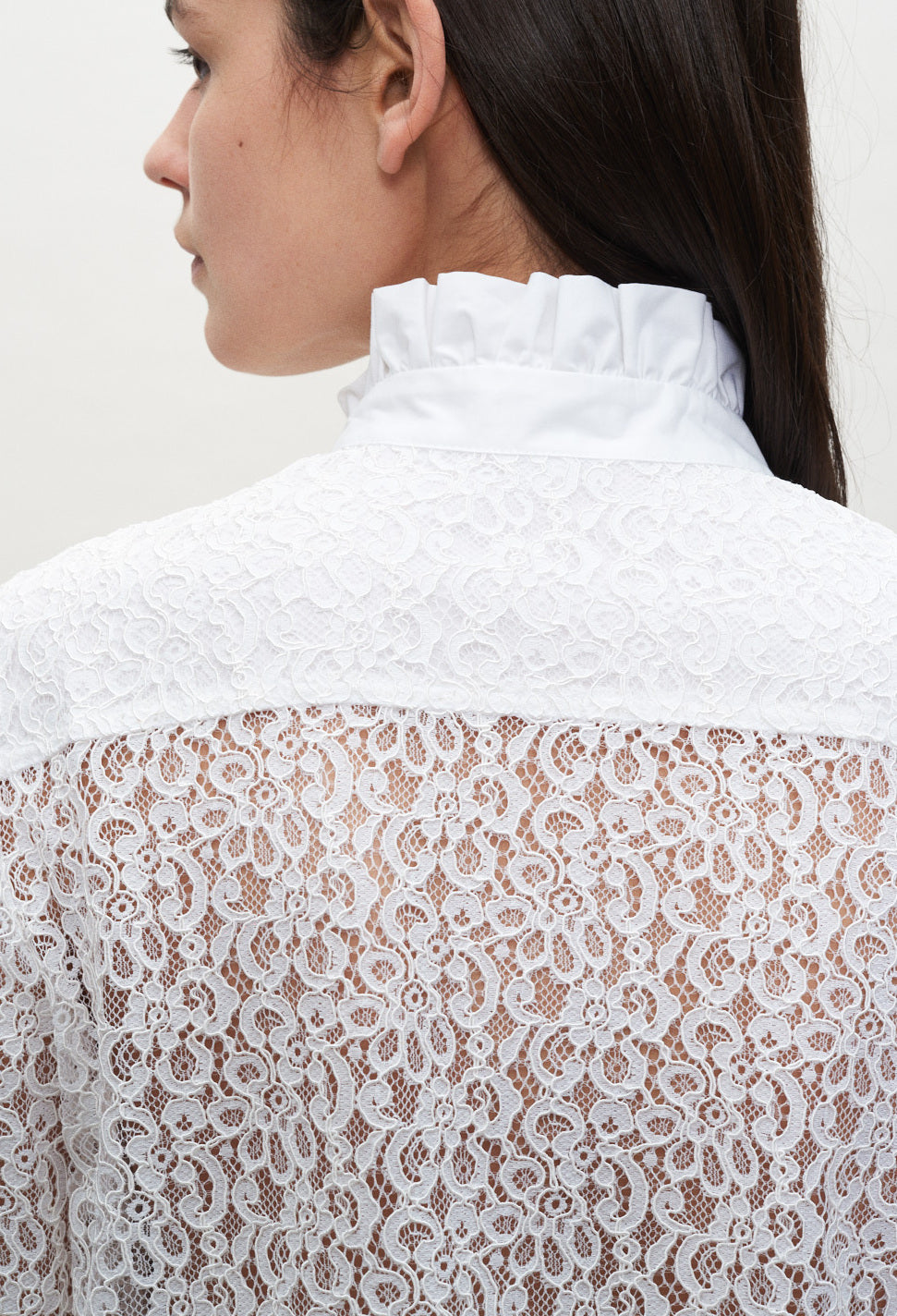 Chemise écrue en dentelle Faume - seconde main