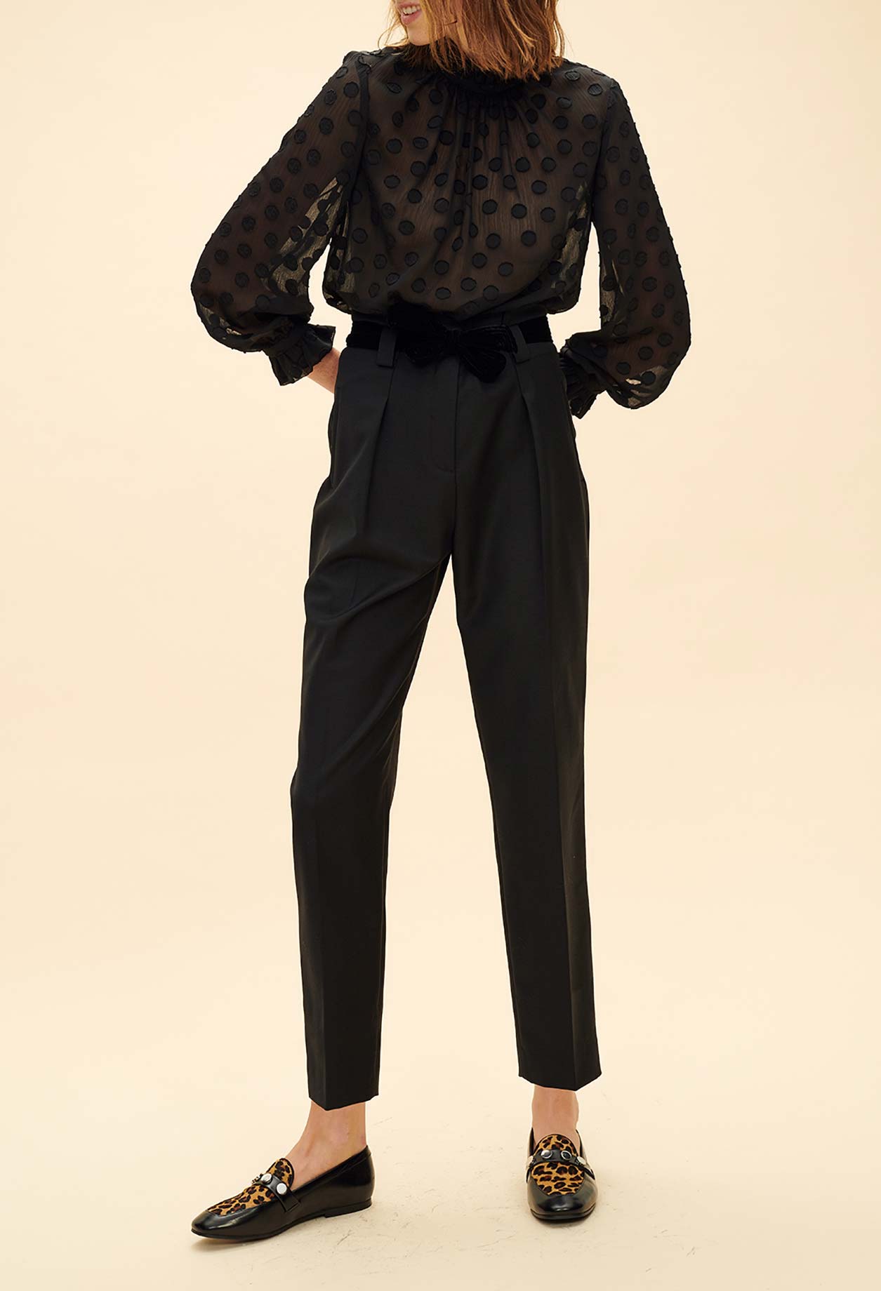 Top plumetis col victorien Faume - seconde main