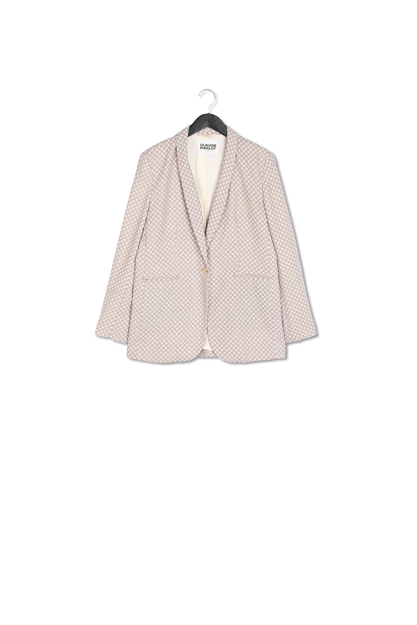 Veste tailleur imprimé rose Faume - seconde main
