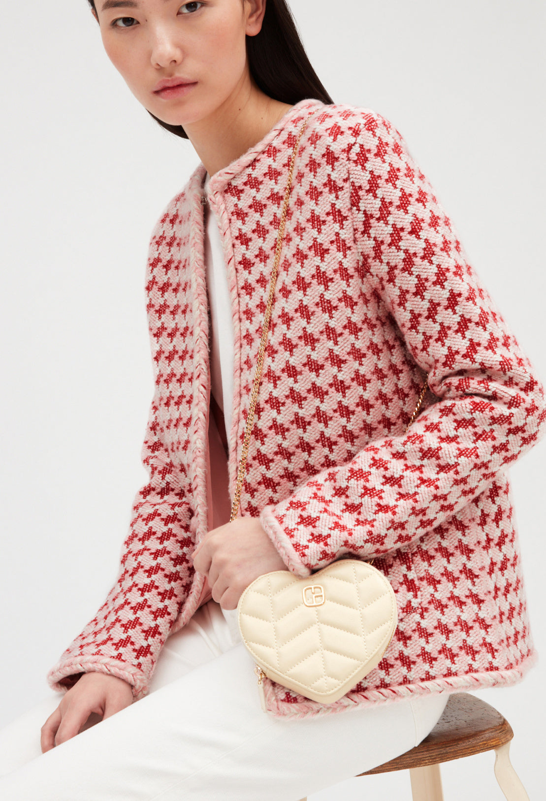 Cardigan maille effet tweed Faume - seconde main