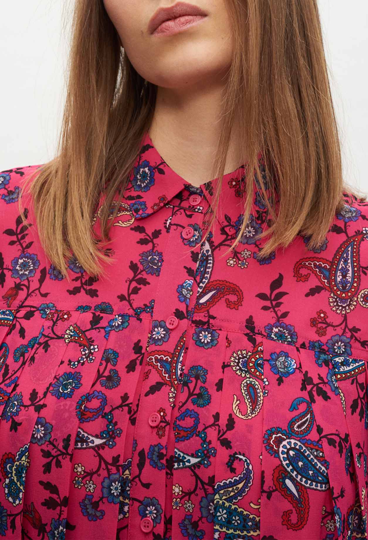 Robe chemise imprimée cachemire Faume - seconde main