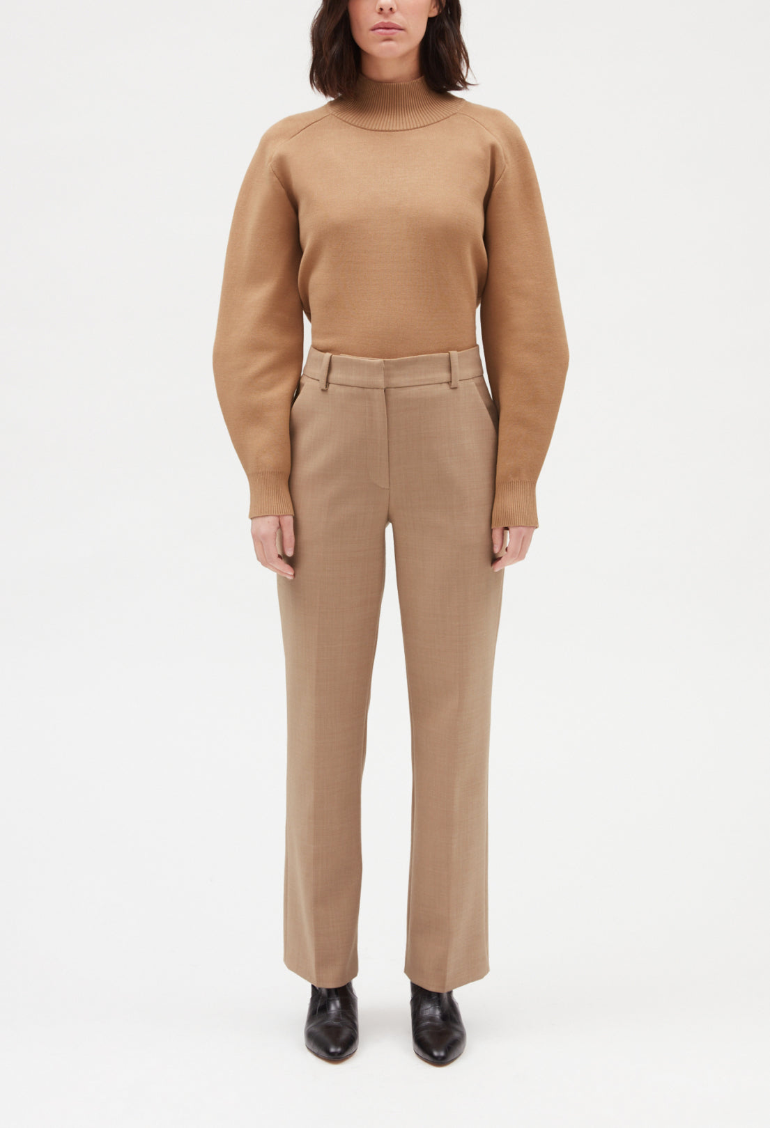 Pantalon de tailleur beige Faume - seconde main