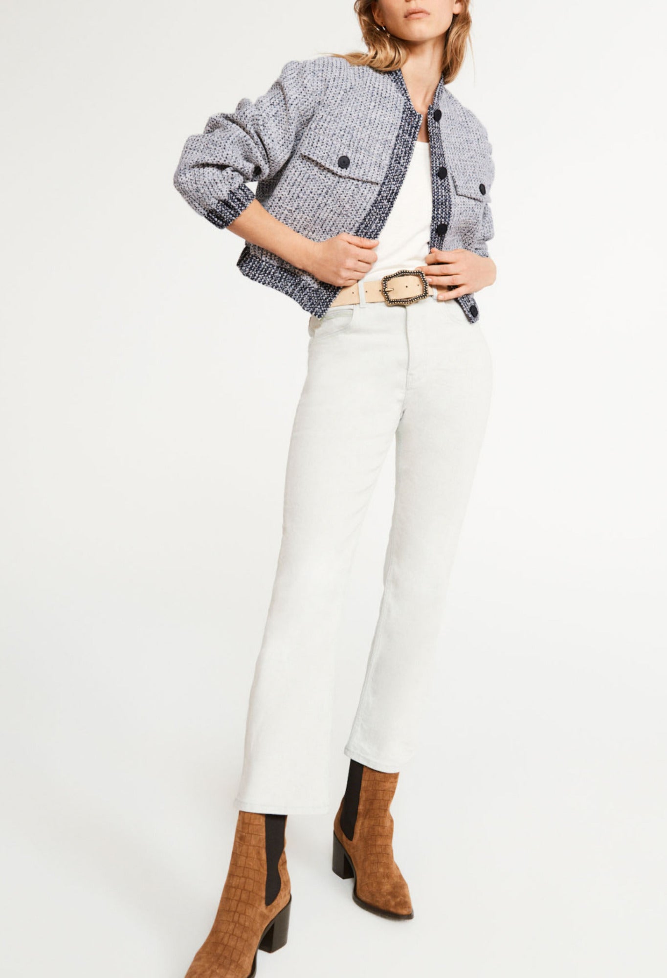 Bomber en tweed Faume - seconde main