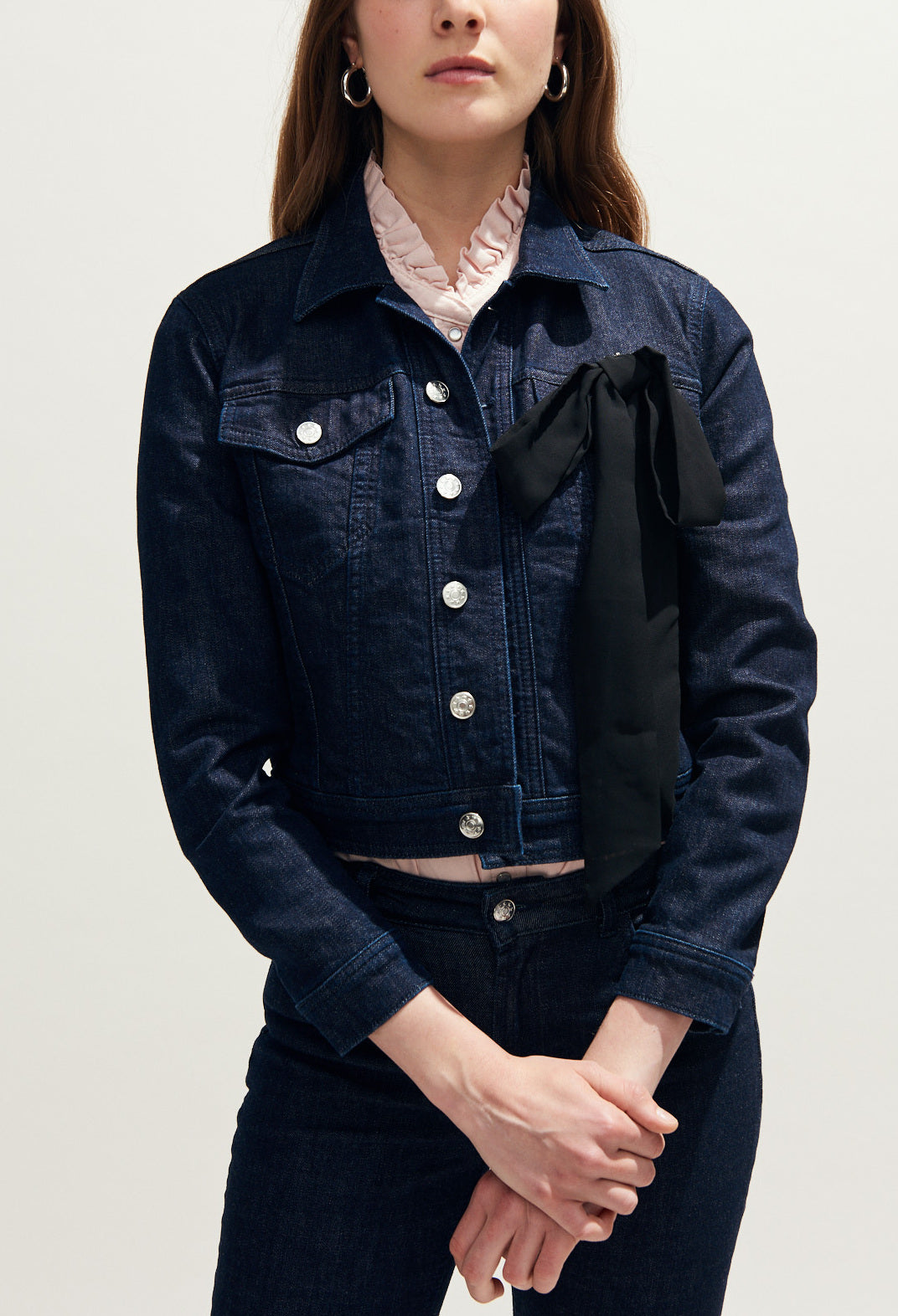 Blouson en jean avec nœud Faume - seconde main