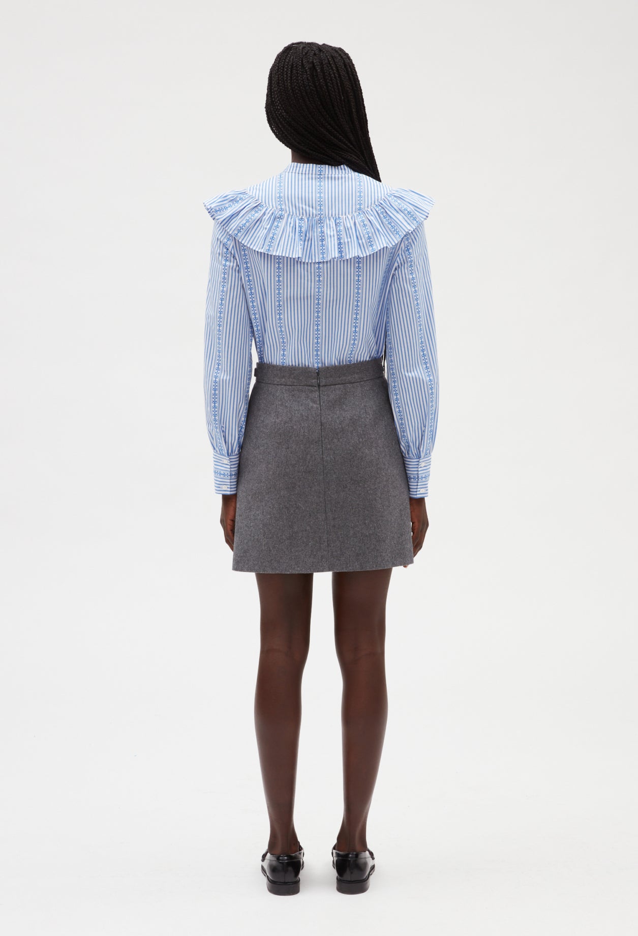 Jupe courte gris chiné Faume - seconde main