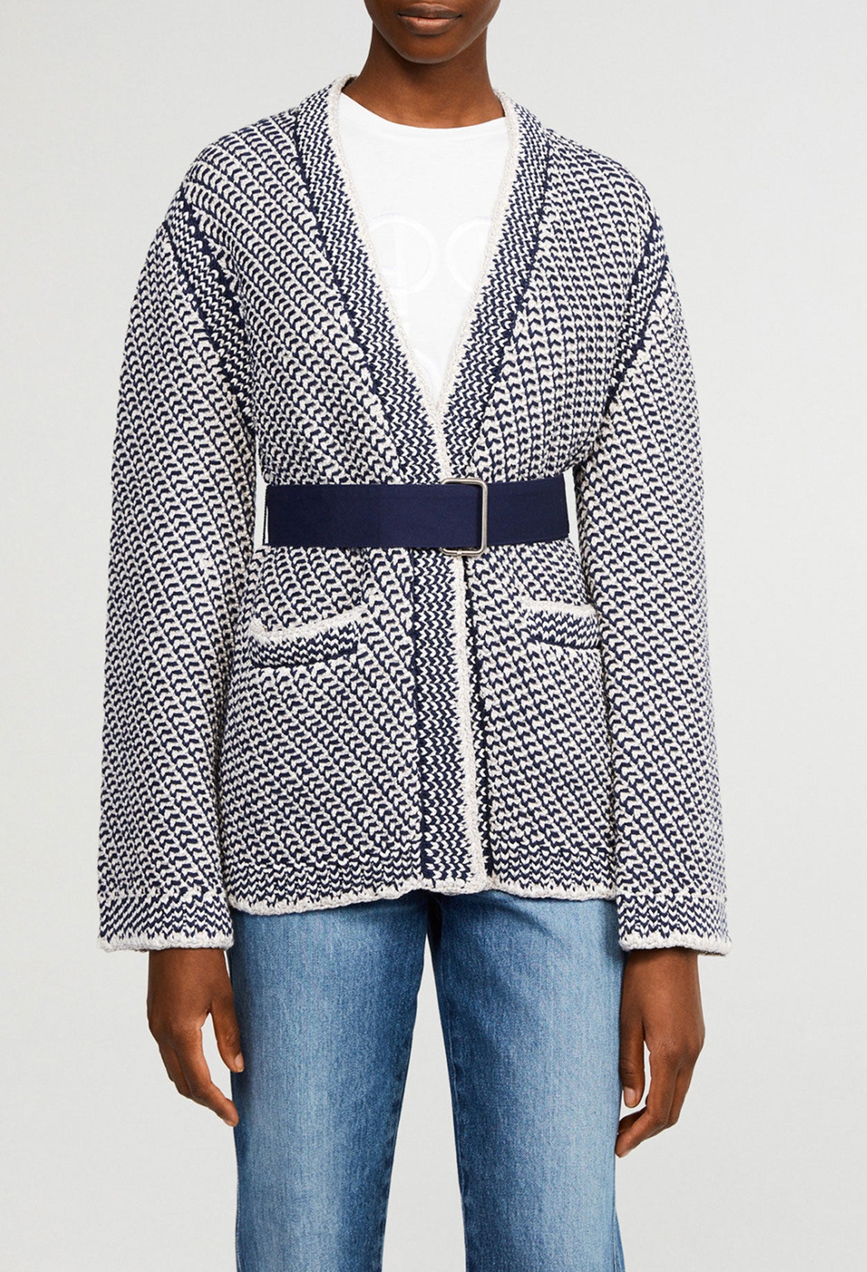 Cardigan oversize en coton biologique Faume - seconde main