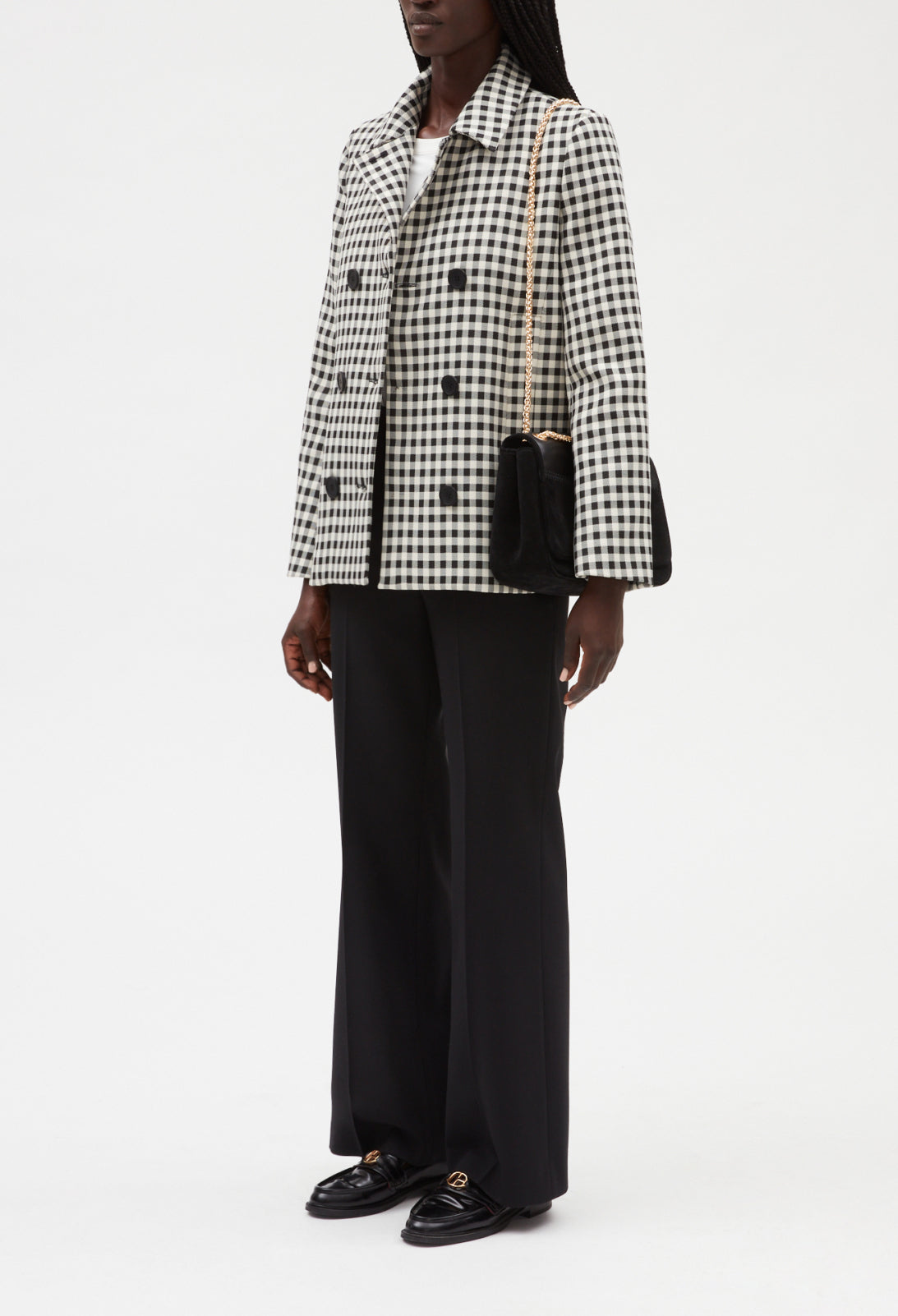 Manteau carreaux bicolore Faume - seconde main