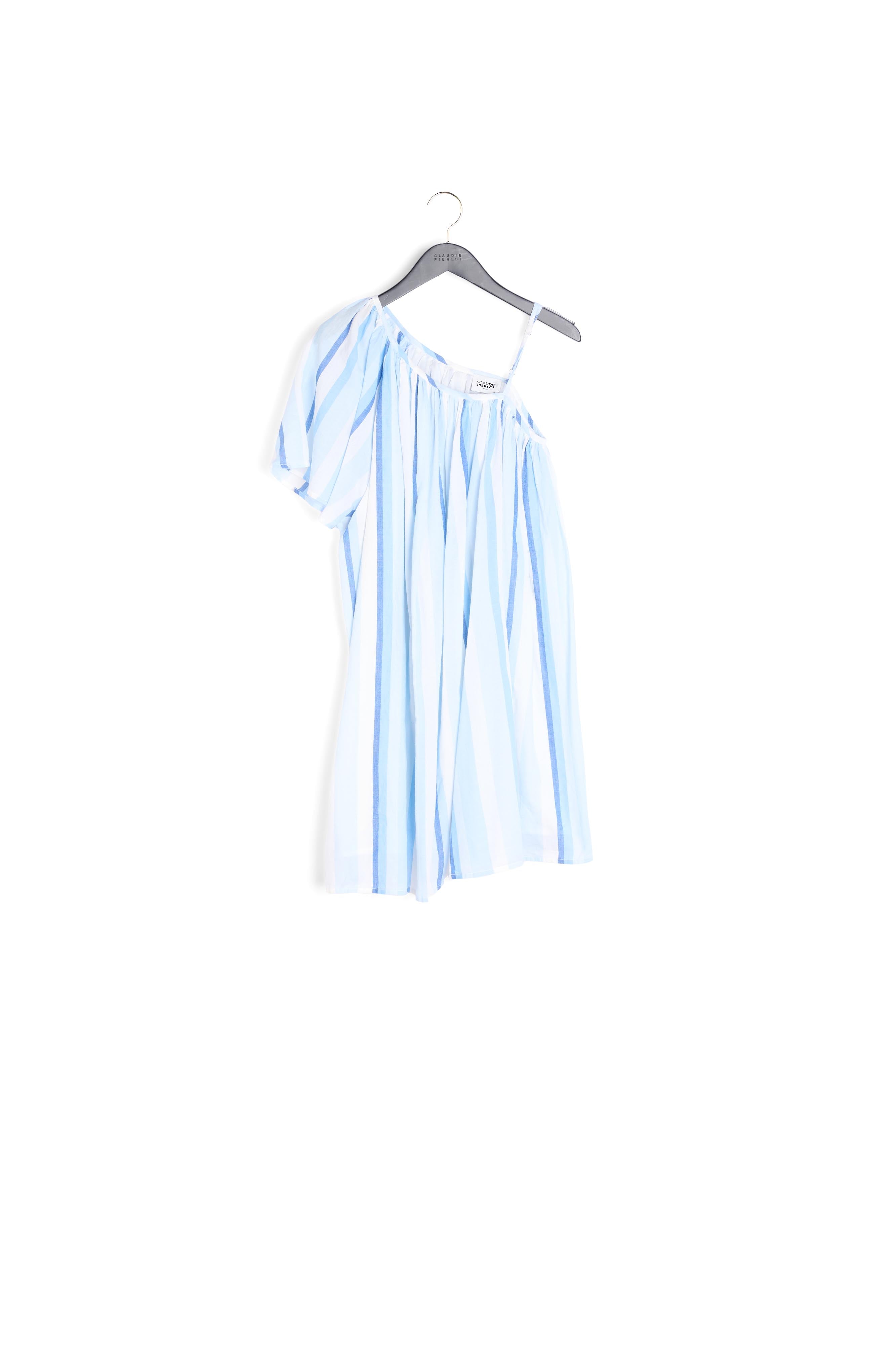 Robe courte asymétrique bleue Faume - seconde main