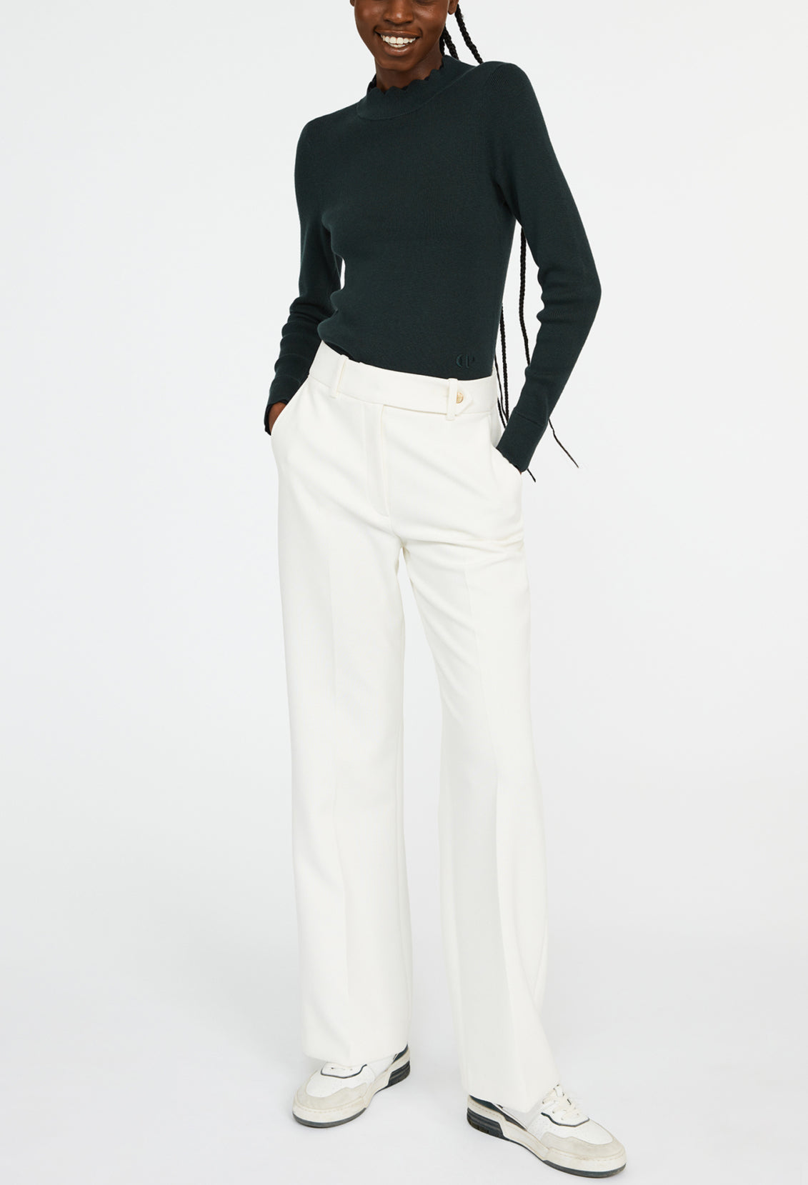 Pull bicolore à col coquille Faume - seconde main