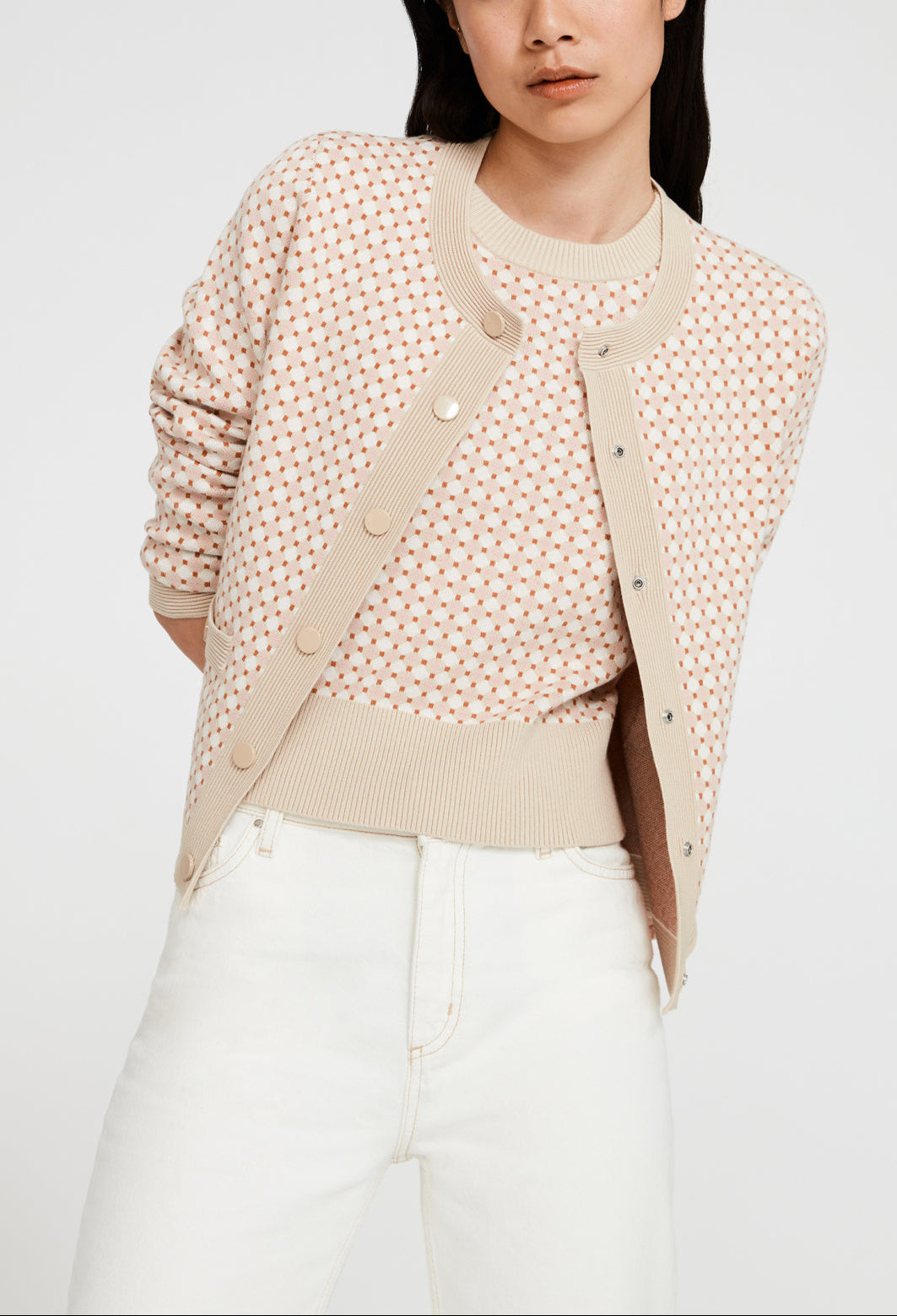 Cardigan maille à motifs Faume - seconde main