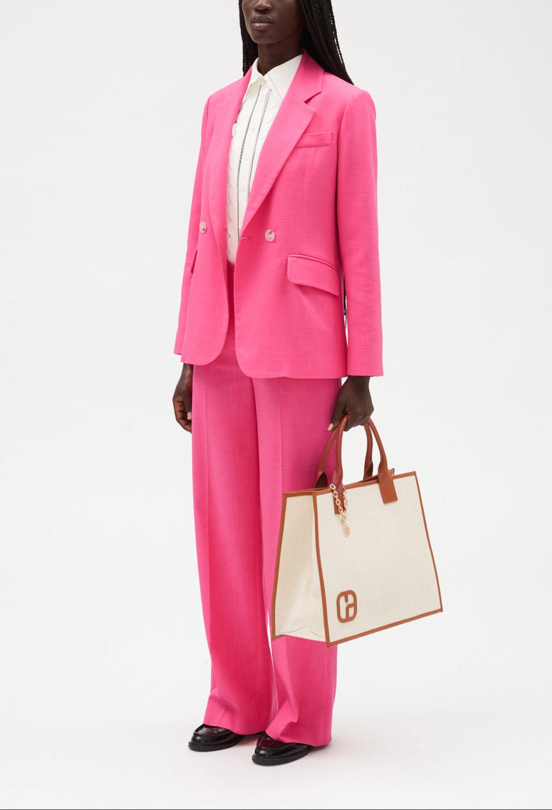 Veste tailleur rose Faume - seconde main