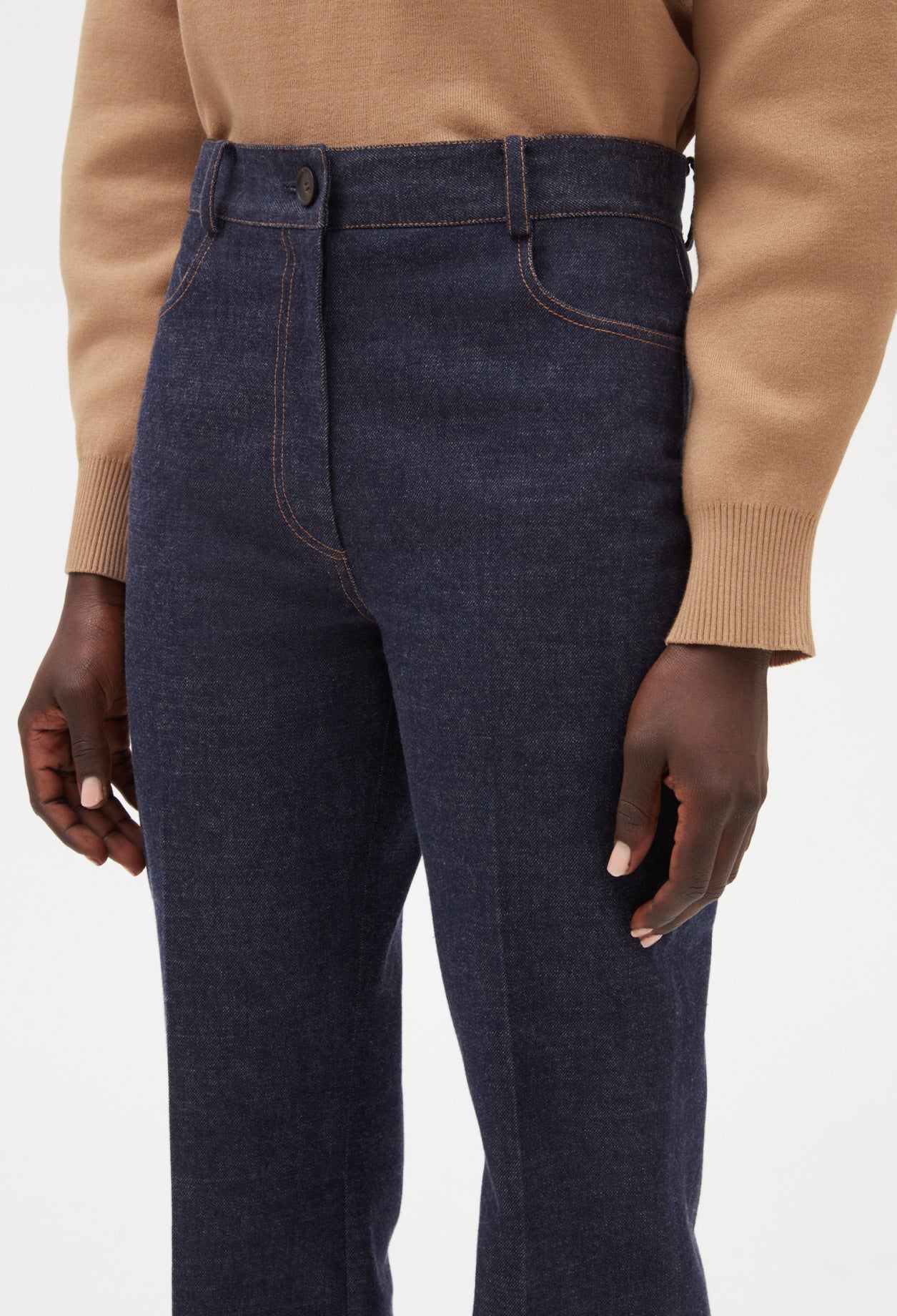 Pantalon denim bleu brut Faume - seconde main
