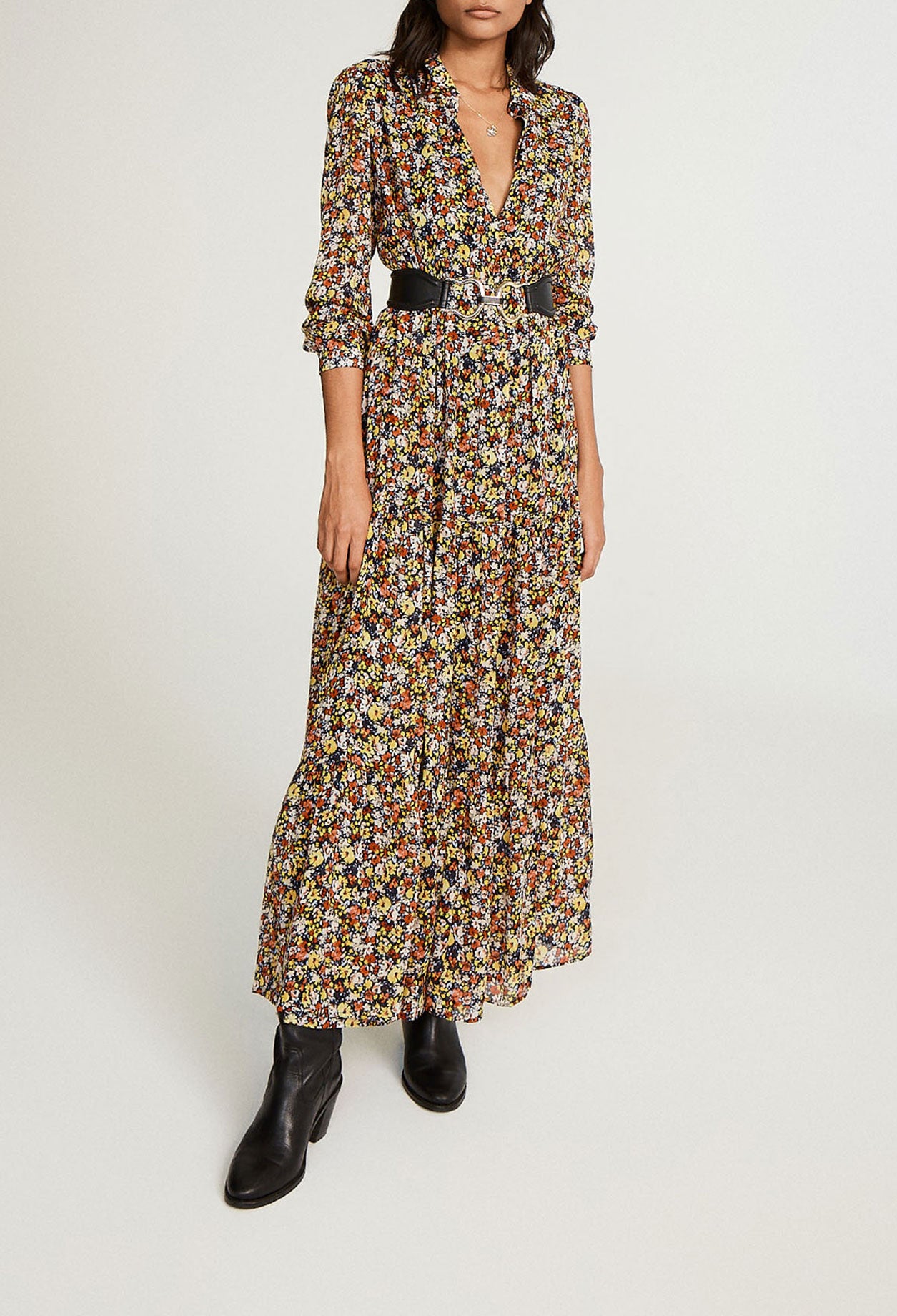 Robe longue fleurie Faume - seconde main